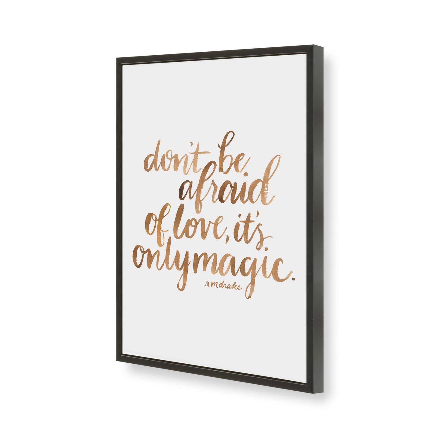 [Color:Satin Black], Picture of art in a Satin Black frame of the corner