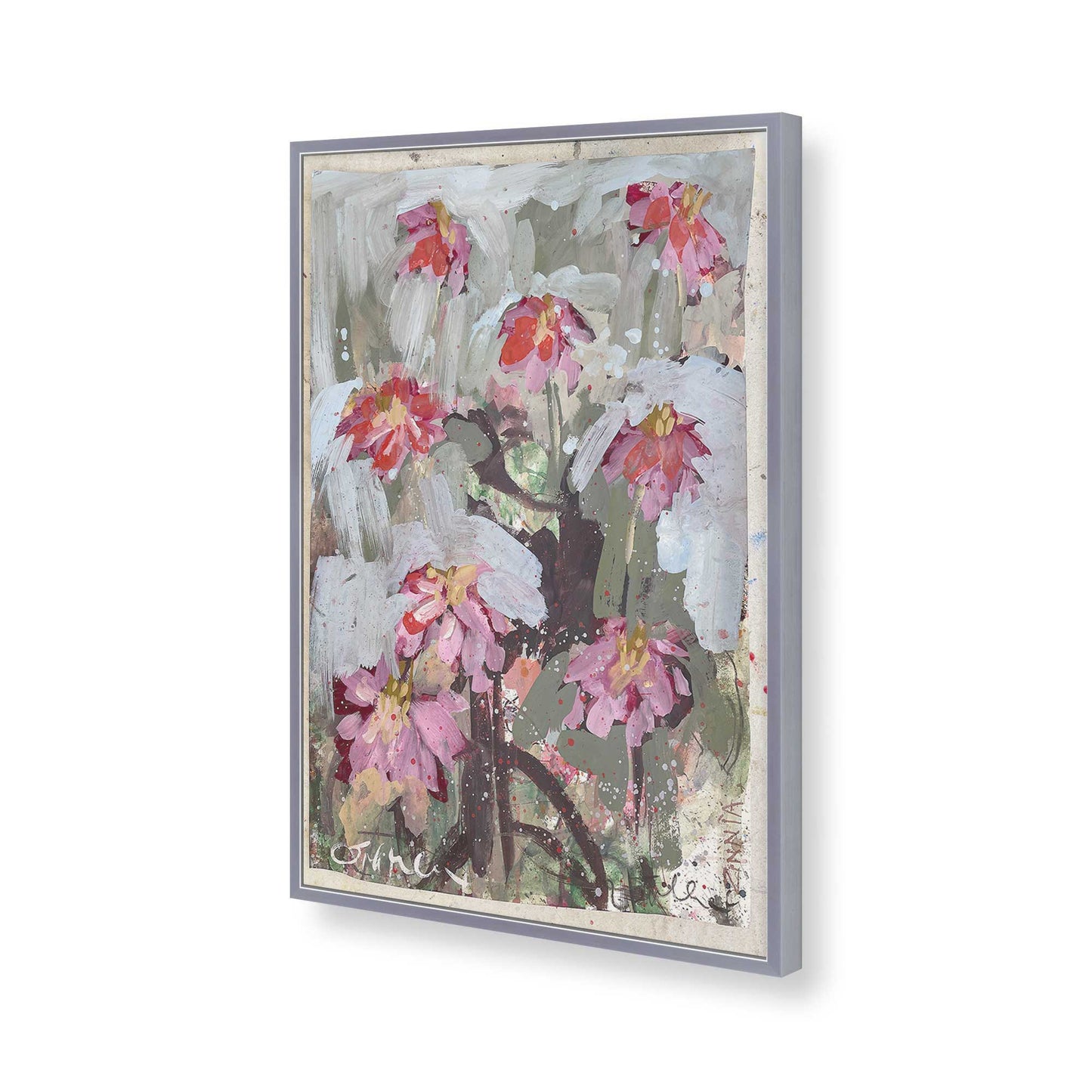 [Color:Polished Chrome], Picture of art in a Polished Chrome frame of the corner