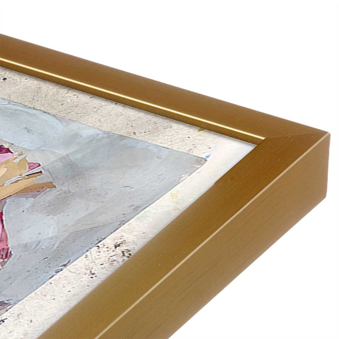 [Color:Polished Gold], Picture of art in a Polished Gold frame at an angle