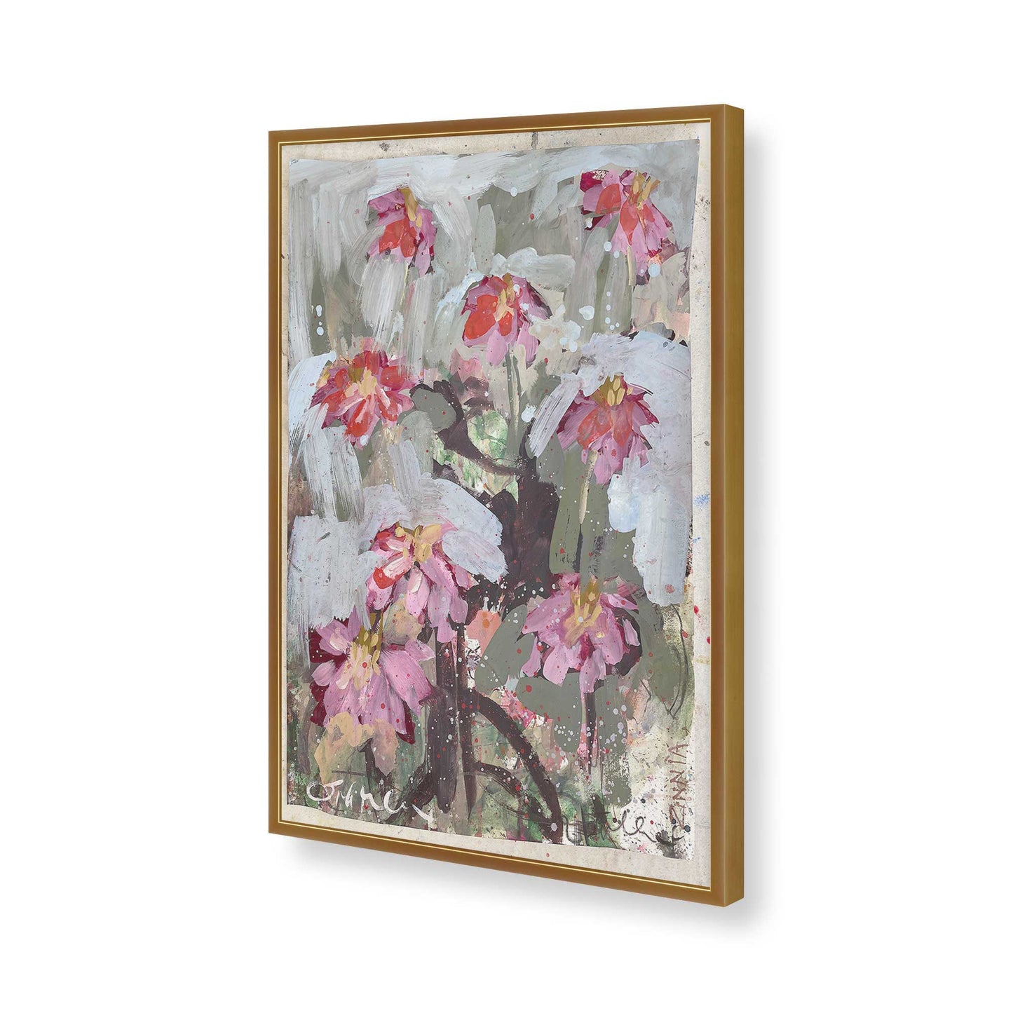 [Color:Polished Gold], Picture of art in a Polished Gold frame of the corner