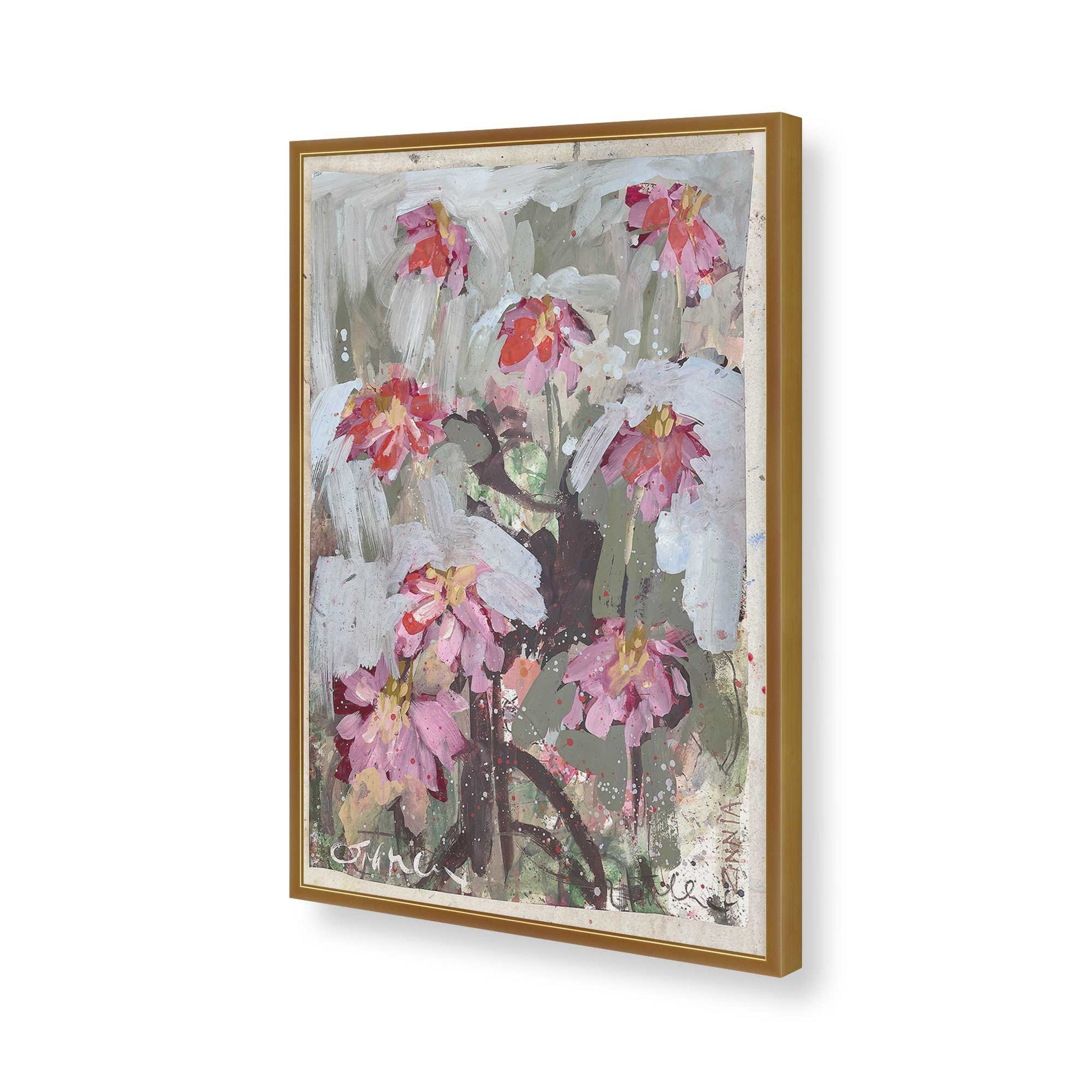 [Color:Polished Gold], Picture of art in a Polished Gold frame of the corner