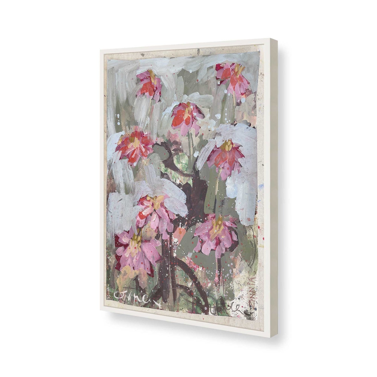 [Color:Opaque White], Picture of art in a Opaque White frame of the corner