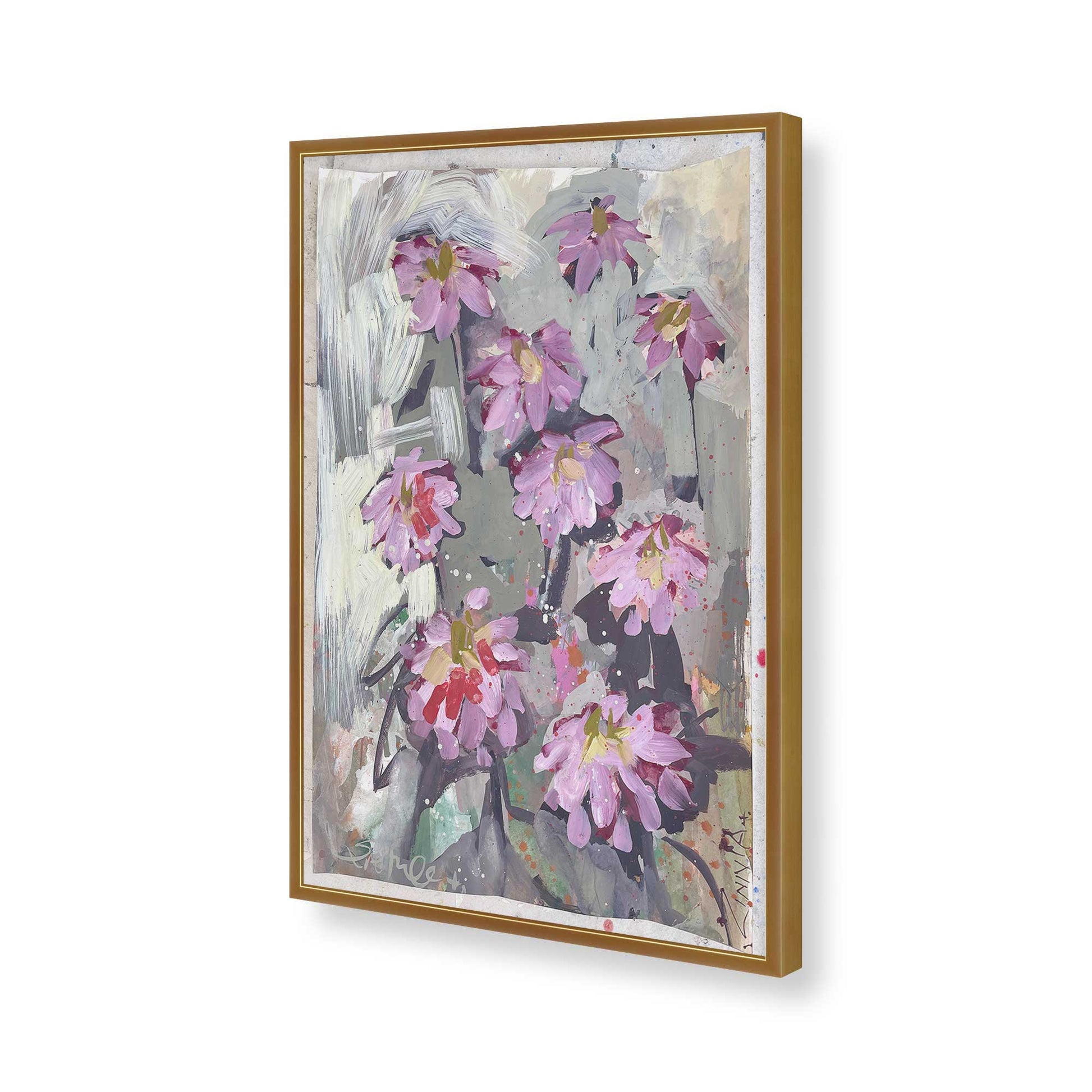 [Color:Polished Gold], Picture of art in a Polished Gold frame of the corner