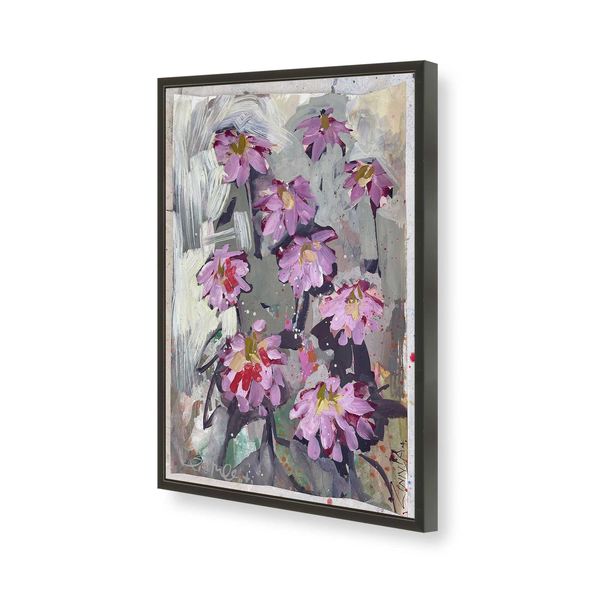 [Color:Satin Black], Picture of art in a Satin Black frame of the corner