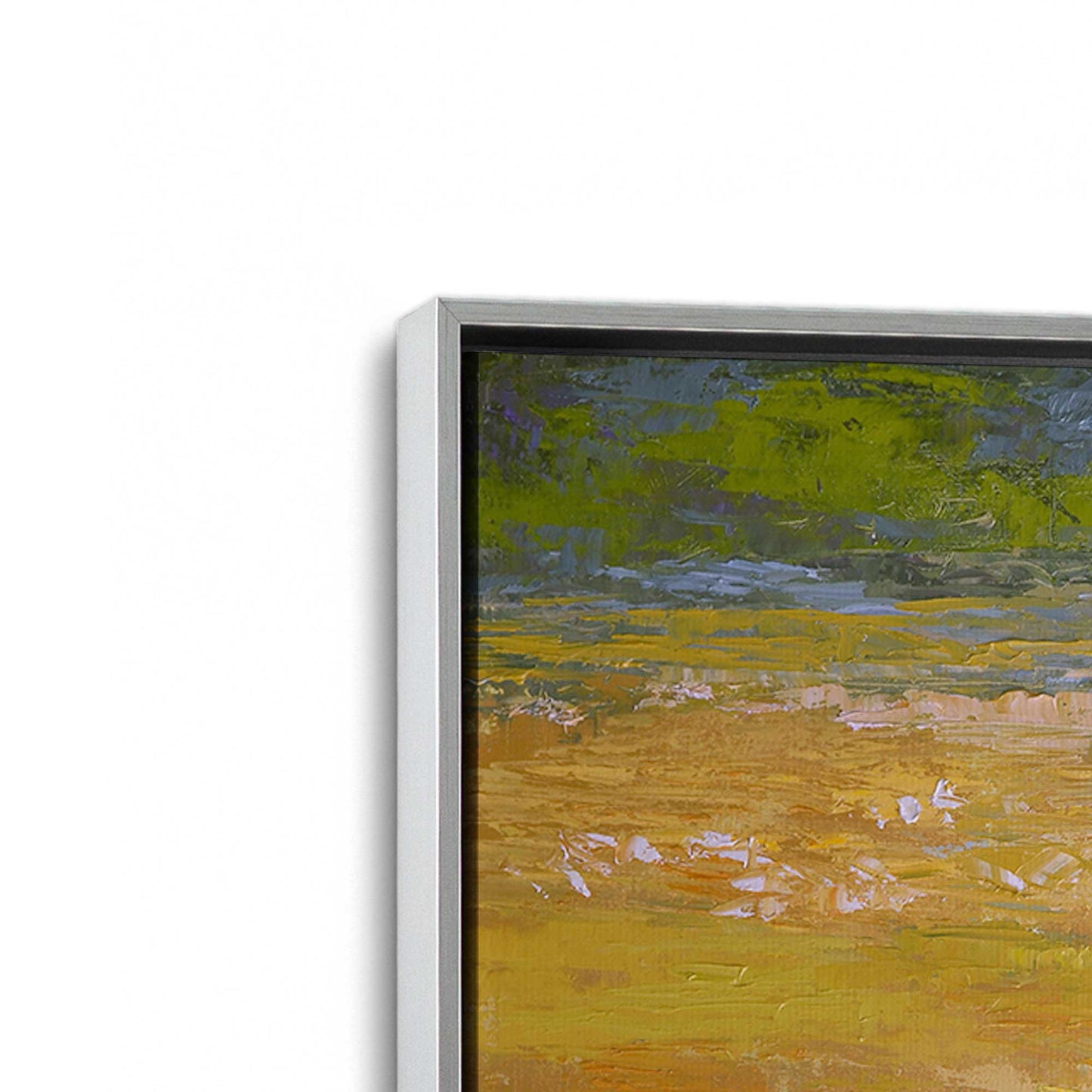 [Color:Polished Chrome], Picture of art in a Polished Chrome frame at an angle