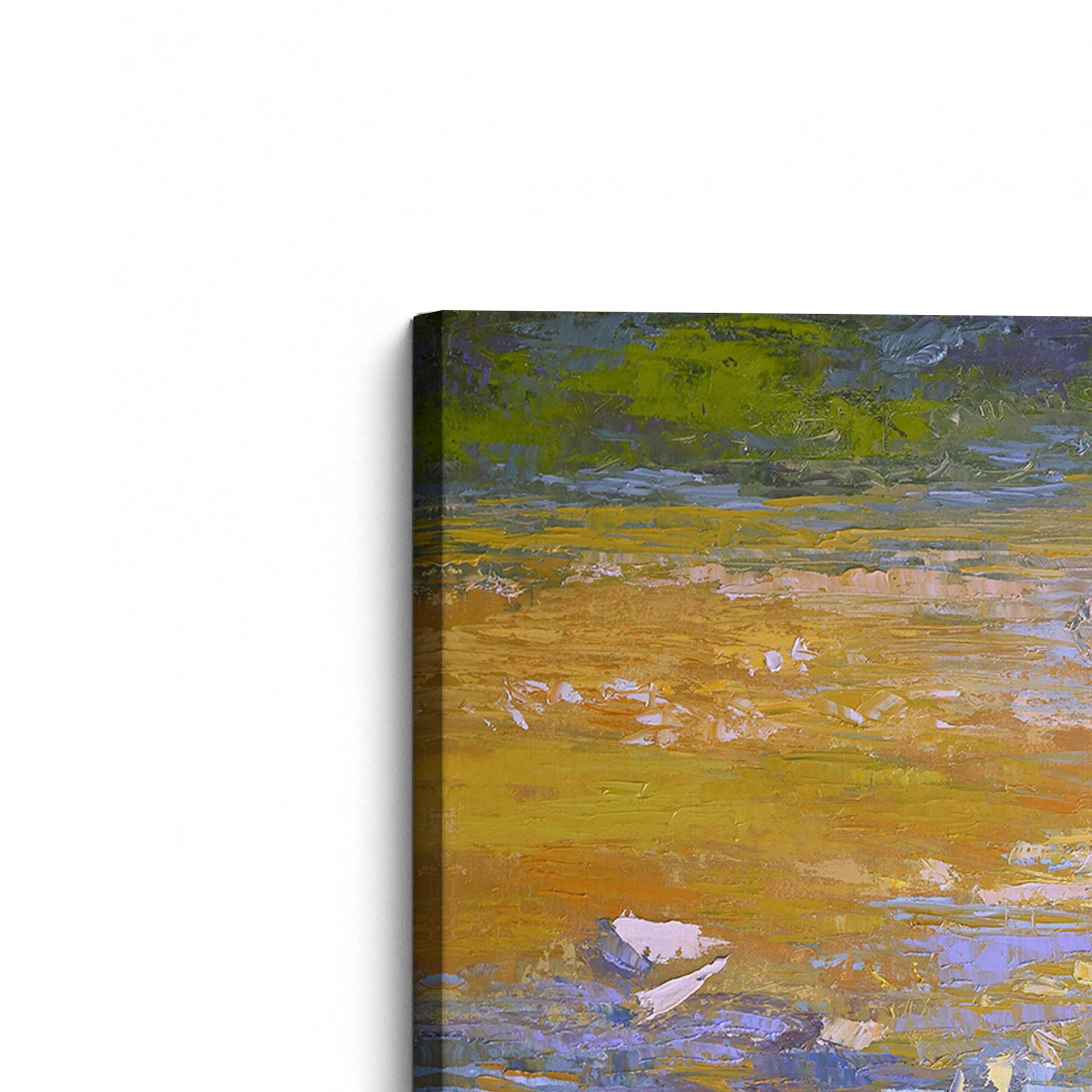 [Color:Stretched Canvas], Picture of the corner of the art