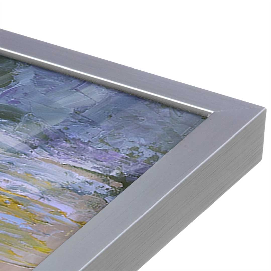 [Color:Polished Chrome], Picture of art in a Polished Chrome frame at an angle
