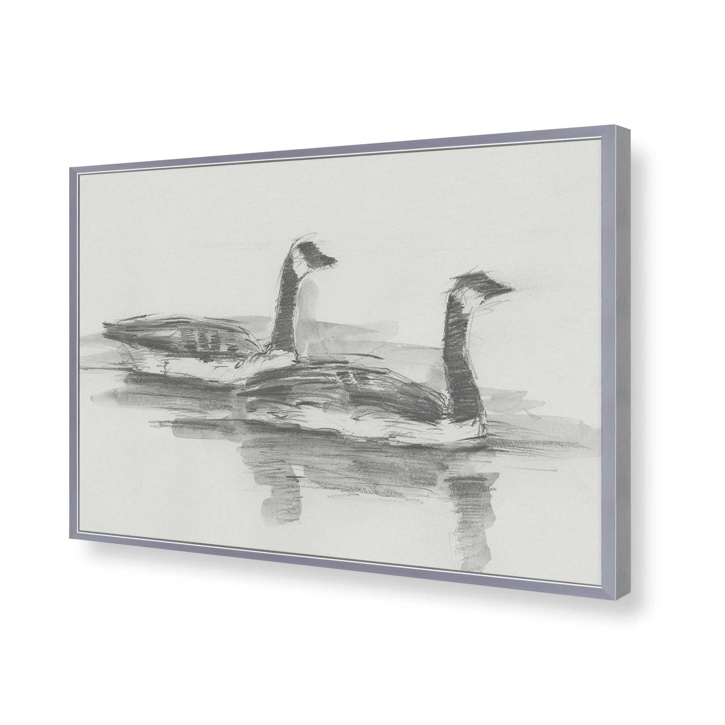[Color:Polished Chrome], Picture of art in a Polished Chrome frame of the corner