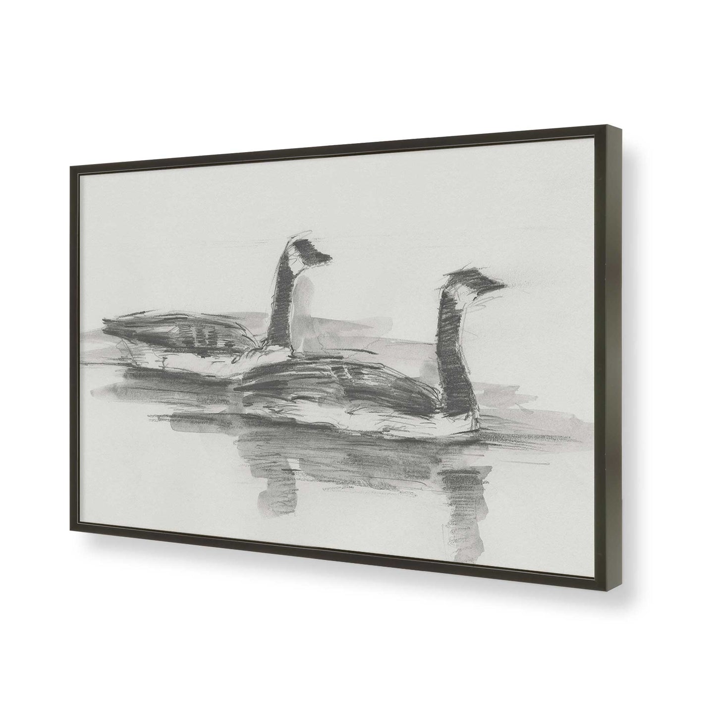 [Color:Satin Black], Picture of art in a Satin Black frame of the corner