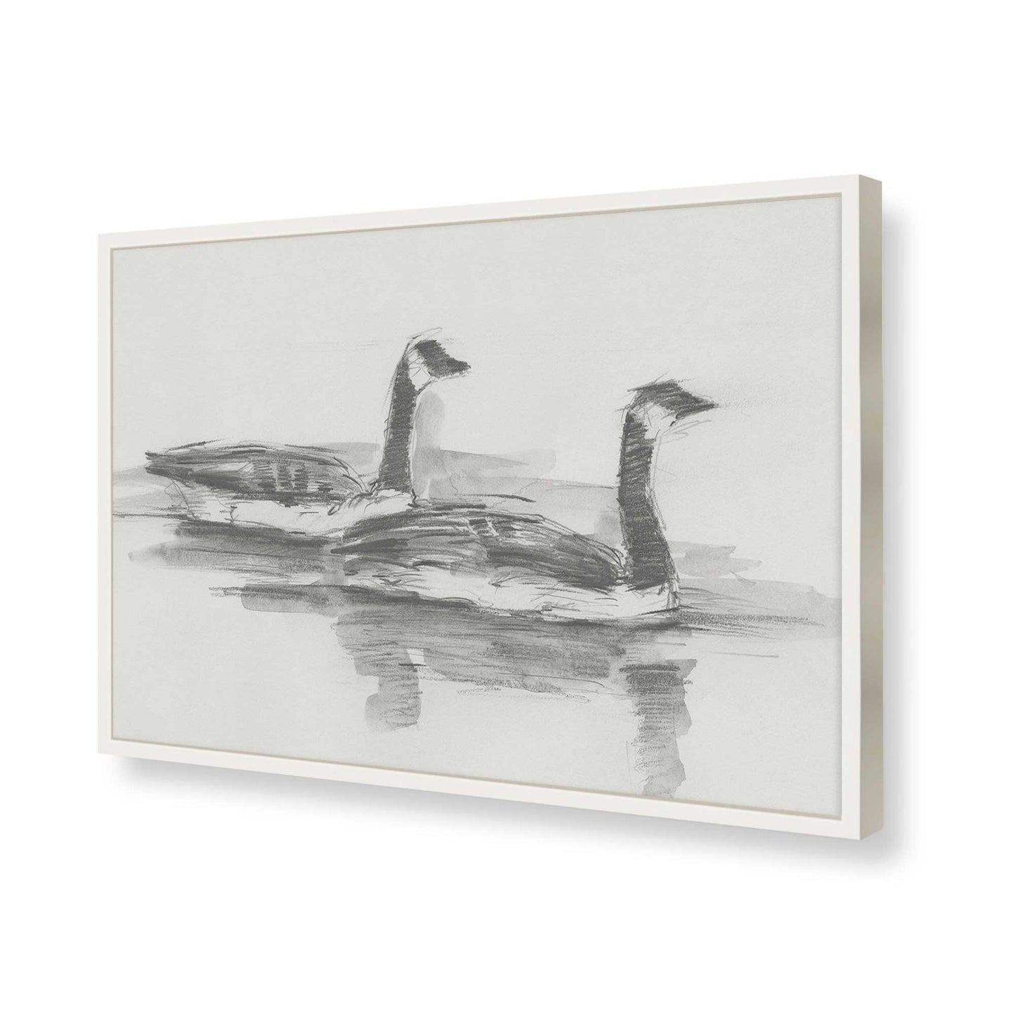 [Color:Opaque White], Picture of art in a Opaque White frame of the corner