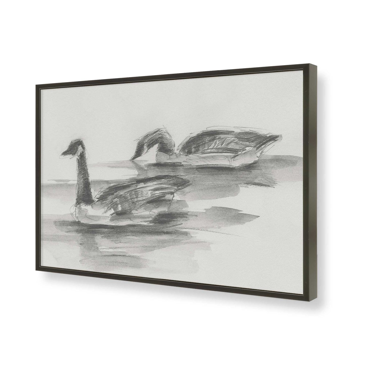 [Color:Satin Black], Picture of art in a Satin Black frame of the corner