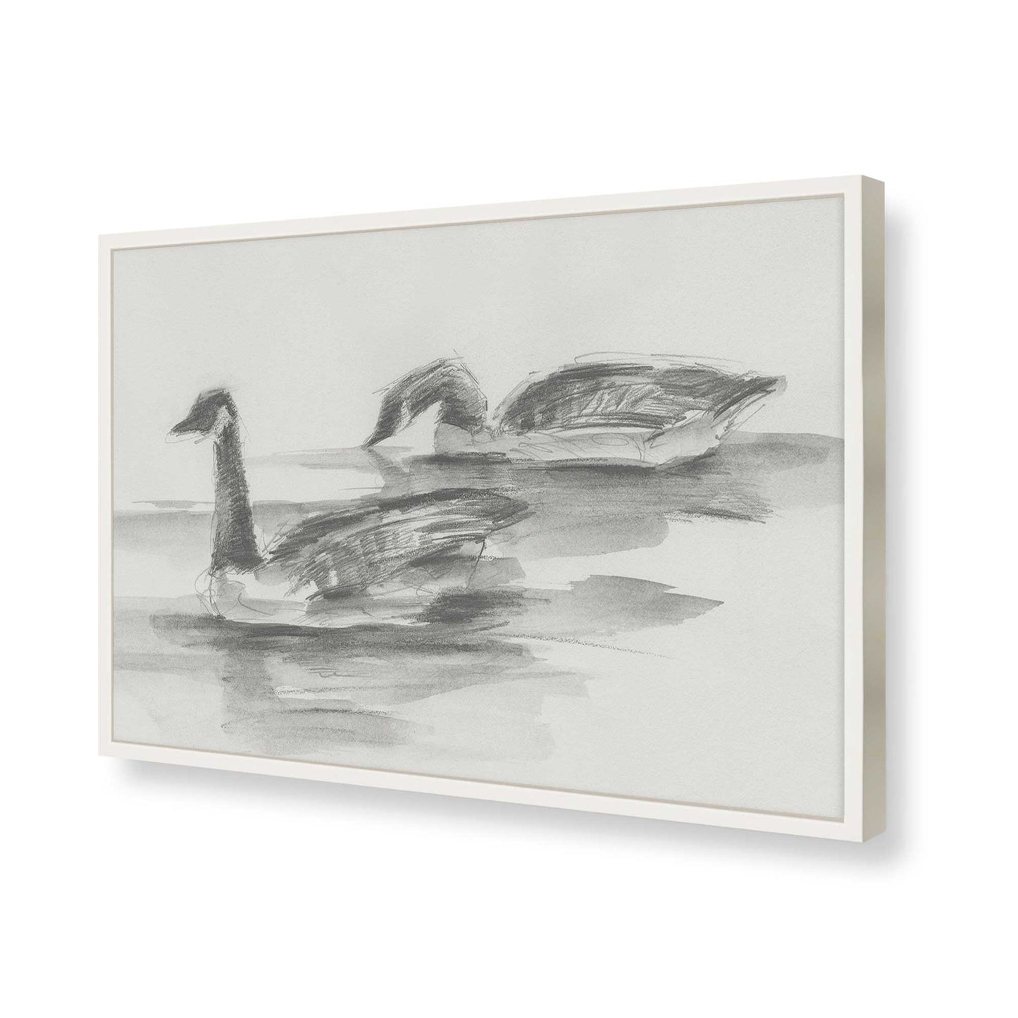 [Color:Opaque White], Picture of art in a Opaque White frame of the corner