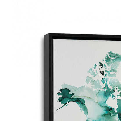 [Color:Satin Black], Picture of art in a Satin Black frame at an angle