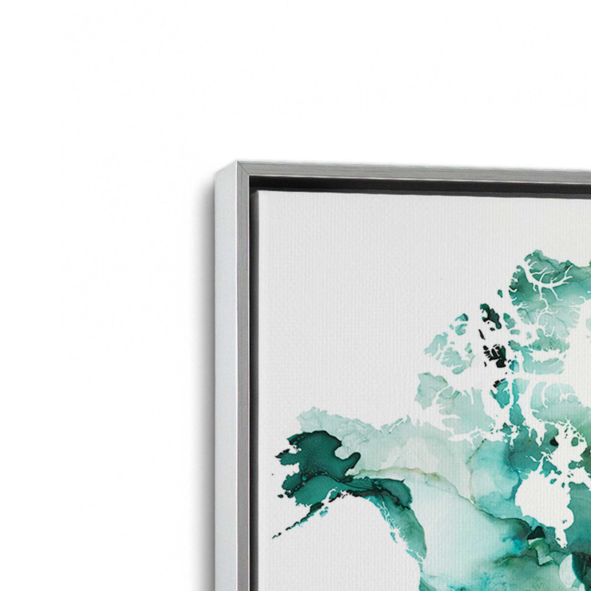 [Color:Polished Chrome], Picture of art in a Polished Chrome frame at an angle