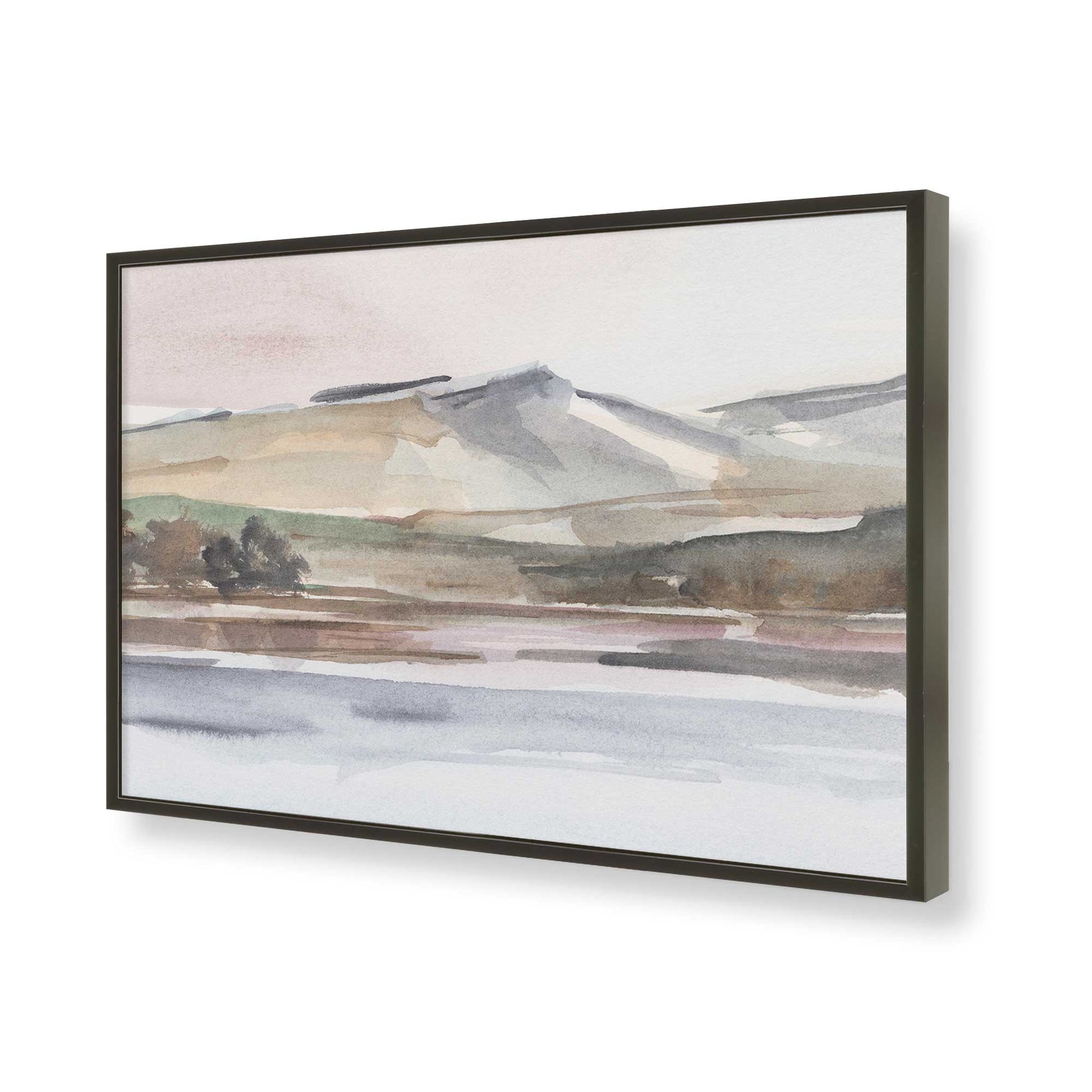 [Color:Satin Black], Picture of art in a Satin Black frame of the corner