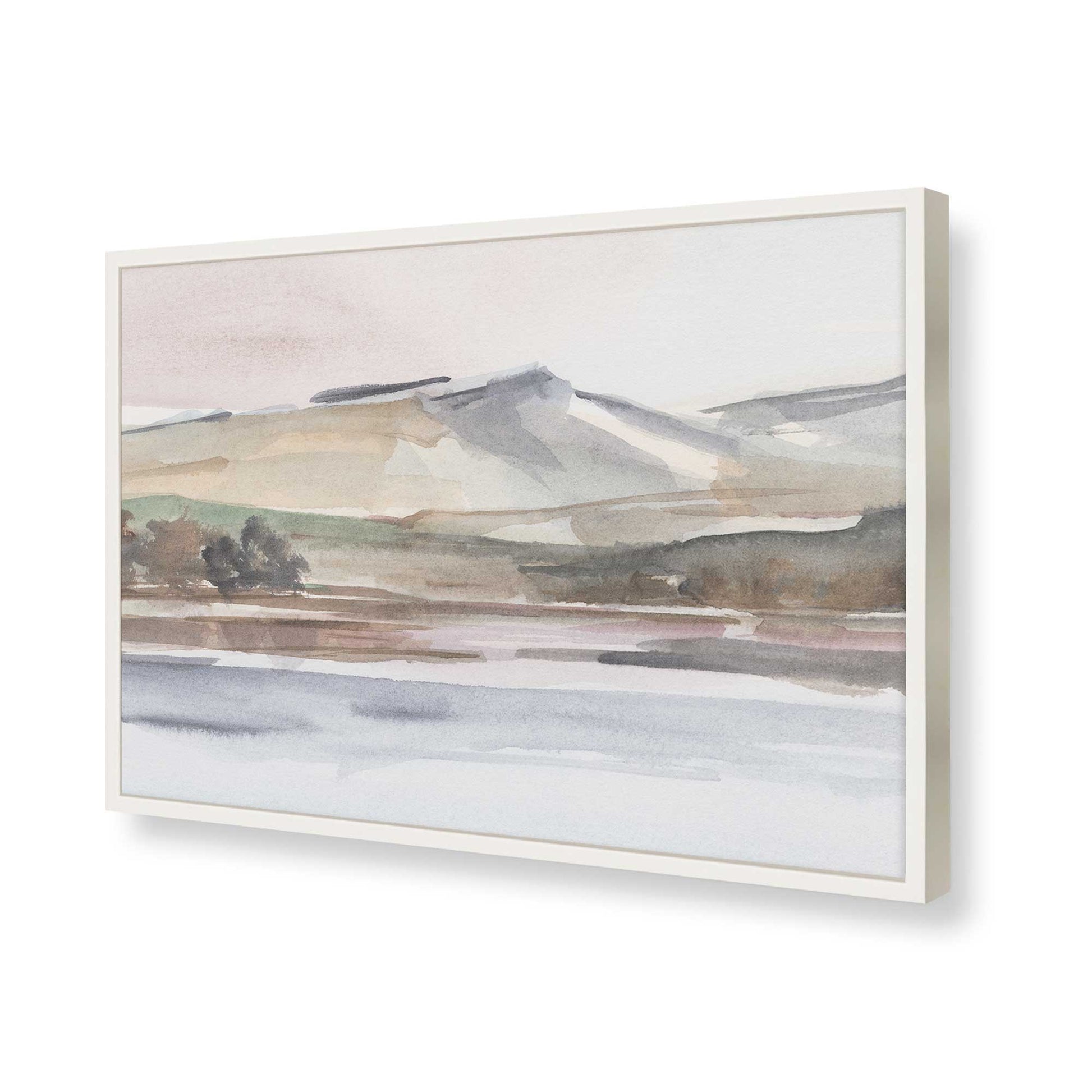 [Color:Opaque White], Picture of art in a Opaque White frame of the corner