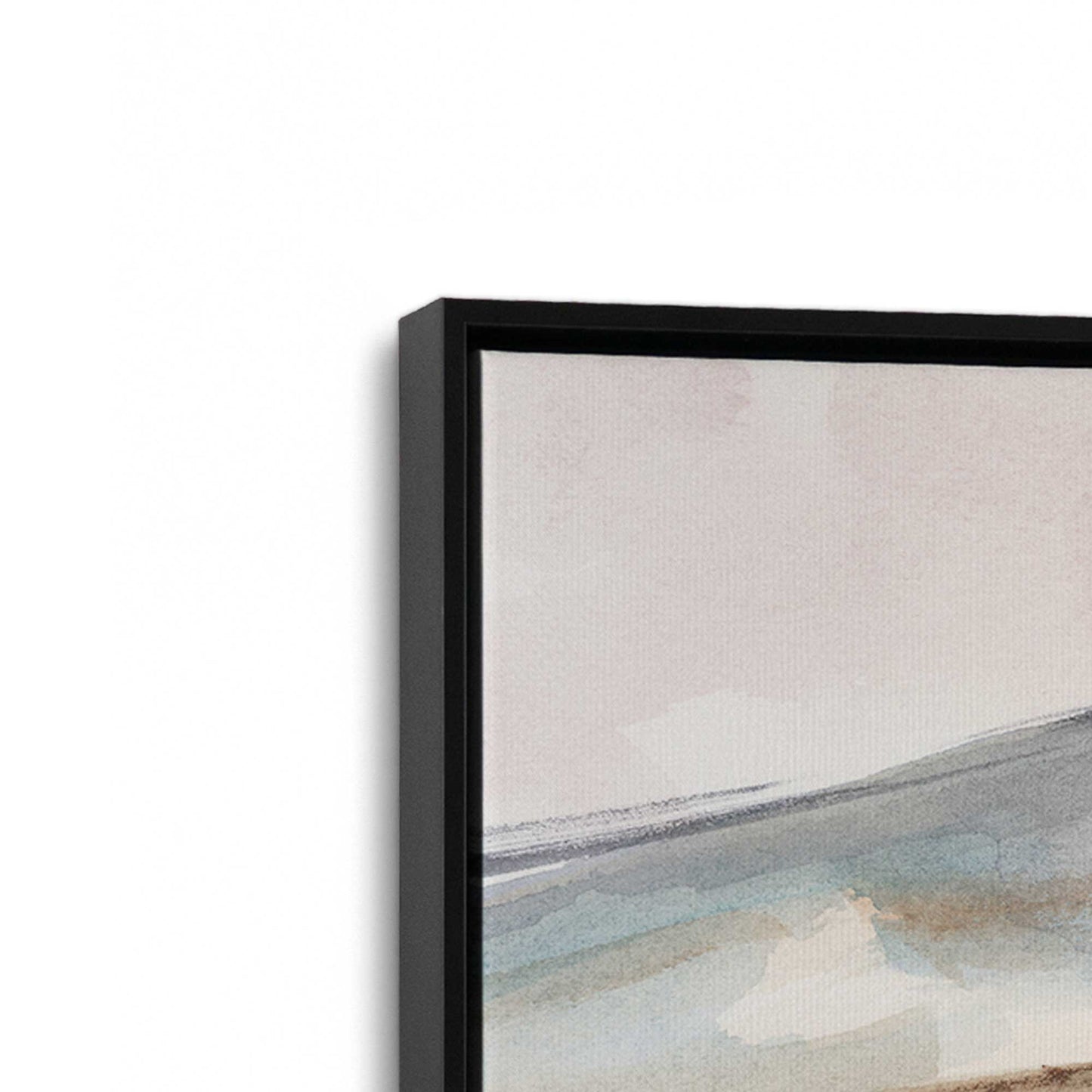 [Color:Satin Black], Picture of art in a Satin Black frame at an angle
