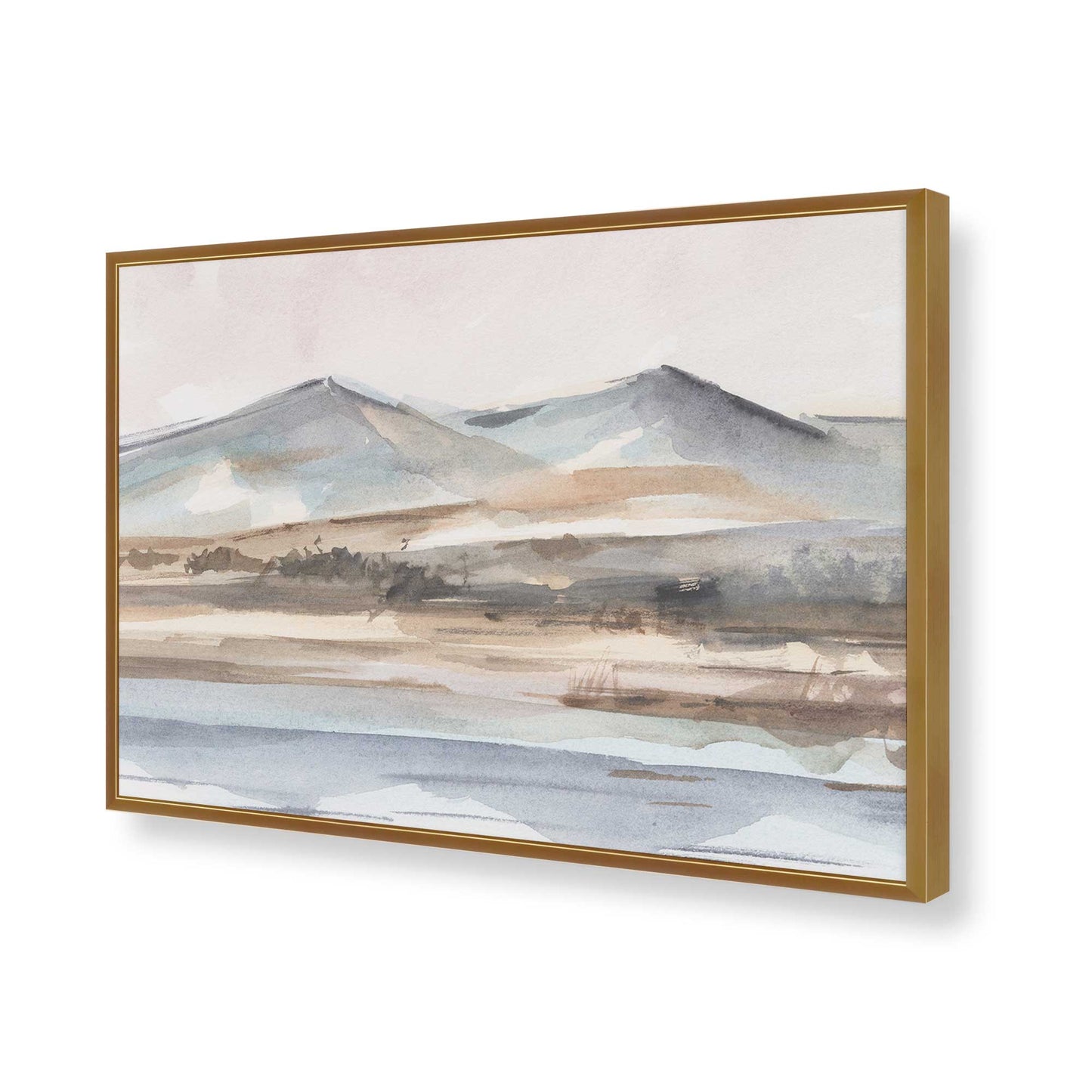 [Color:Polished Gold], Picture of art in a Polished Gold frame of the corner