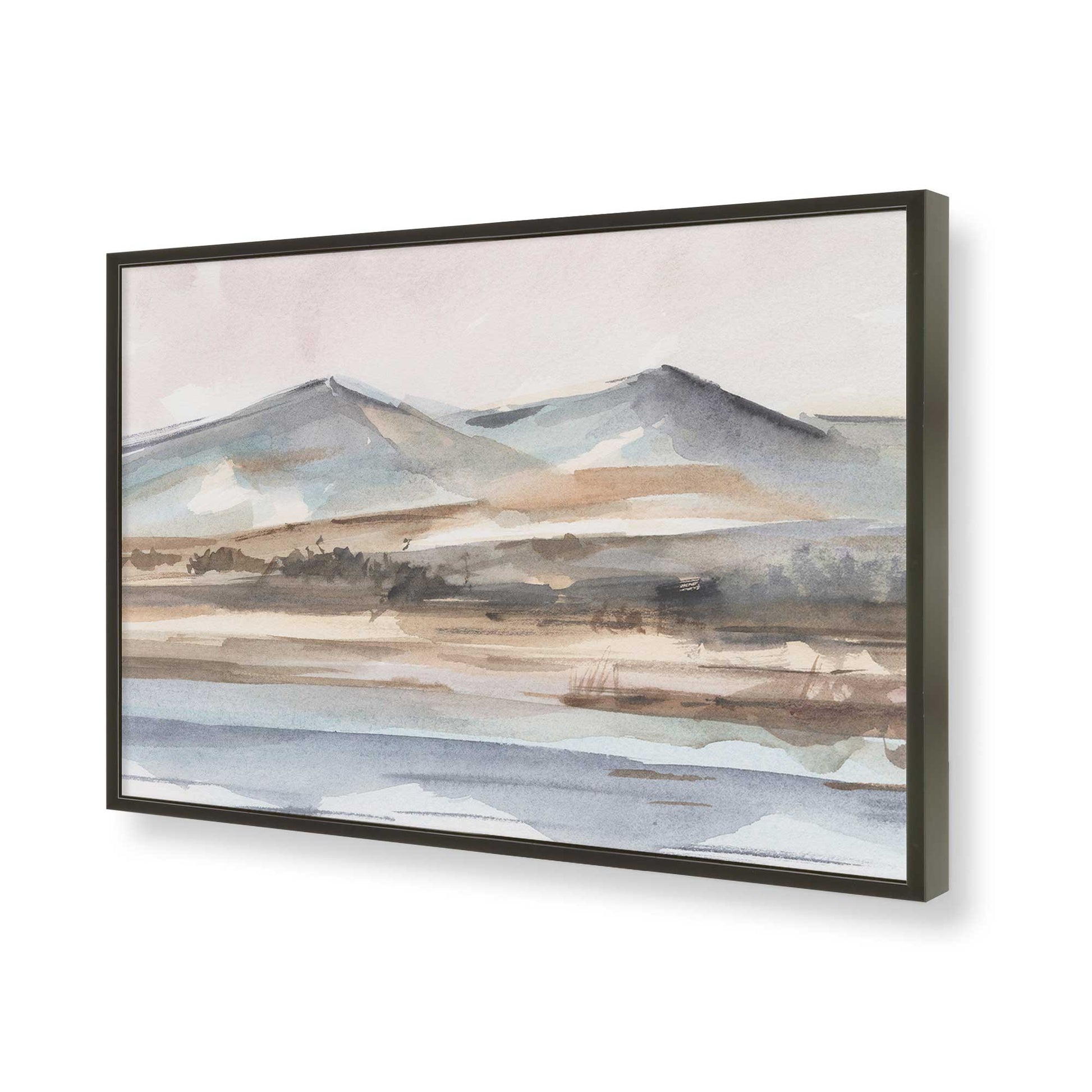[Color:Satin Black], Picture of art in a Satin Black frame of the corner