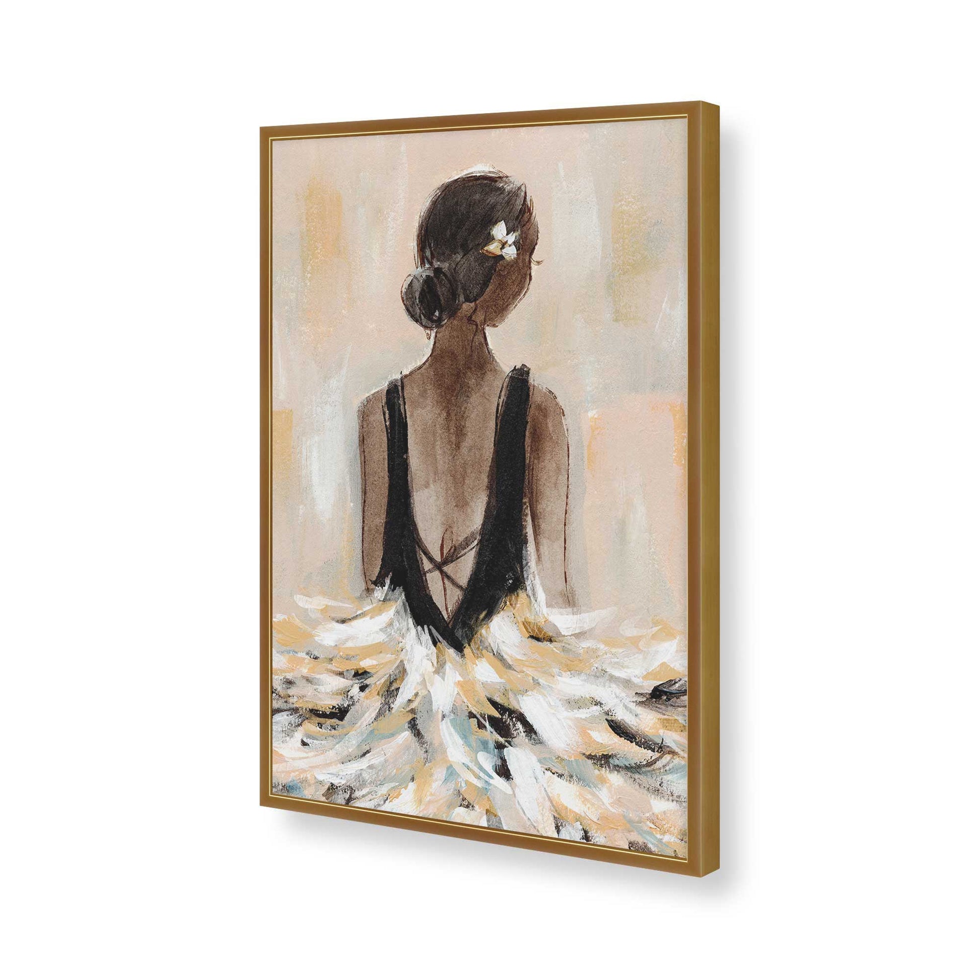 [Color:Polished Gold], Picture of art in a Polished Gold frame of the corner