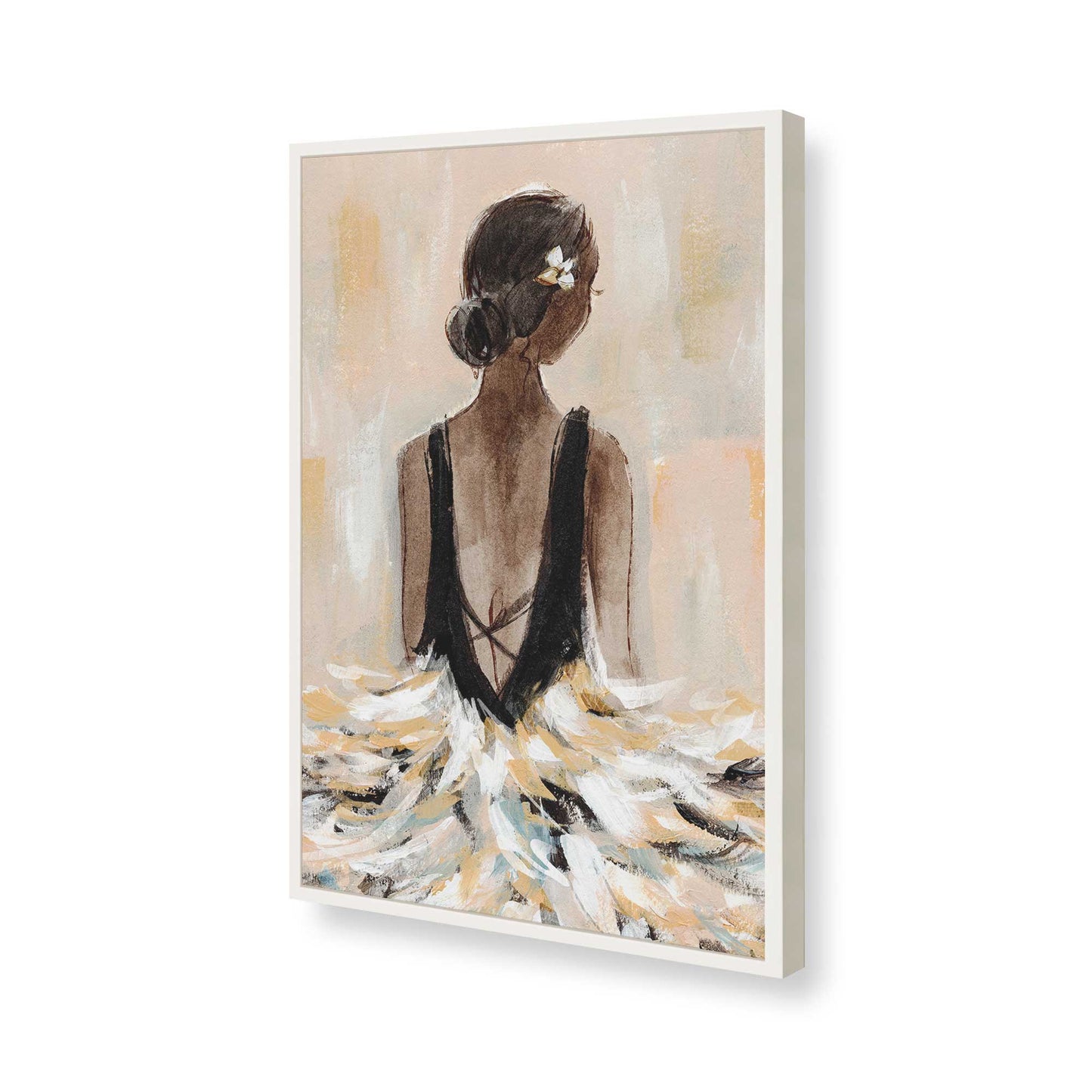 [Color:Opaque White], Picture of art in a Opaque White frame of the corner