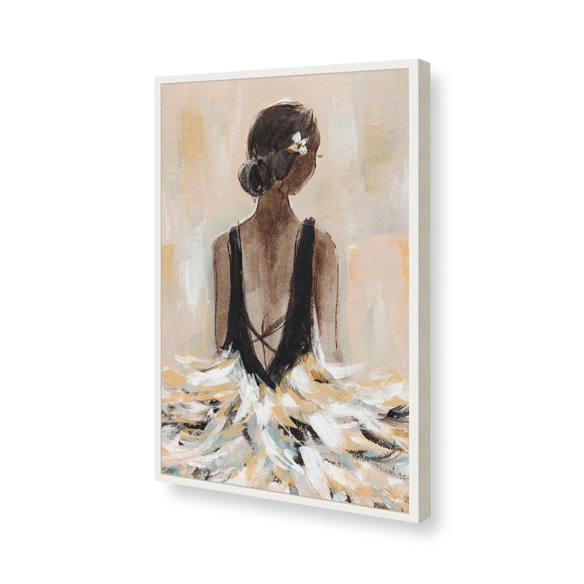[Color:Opaque White], Picture of art in a Opaque White frame of the corner