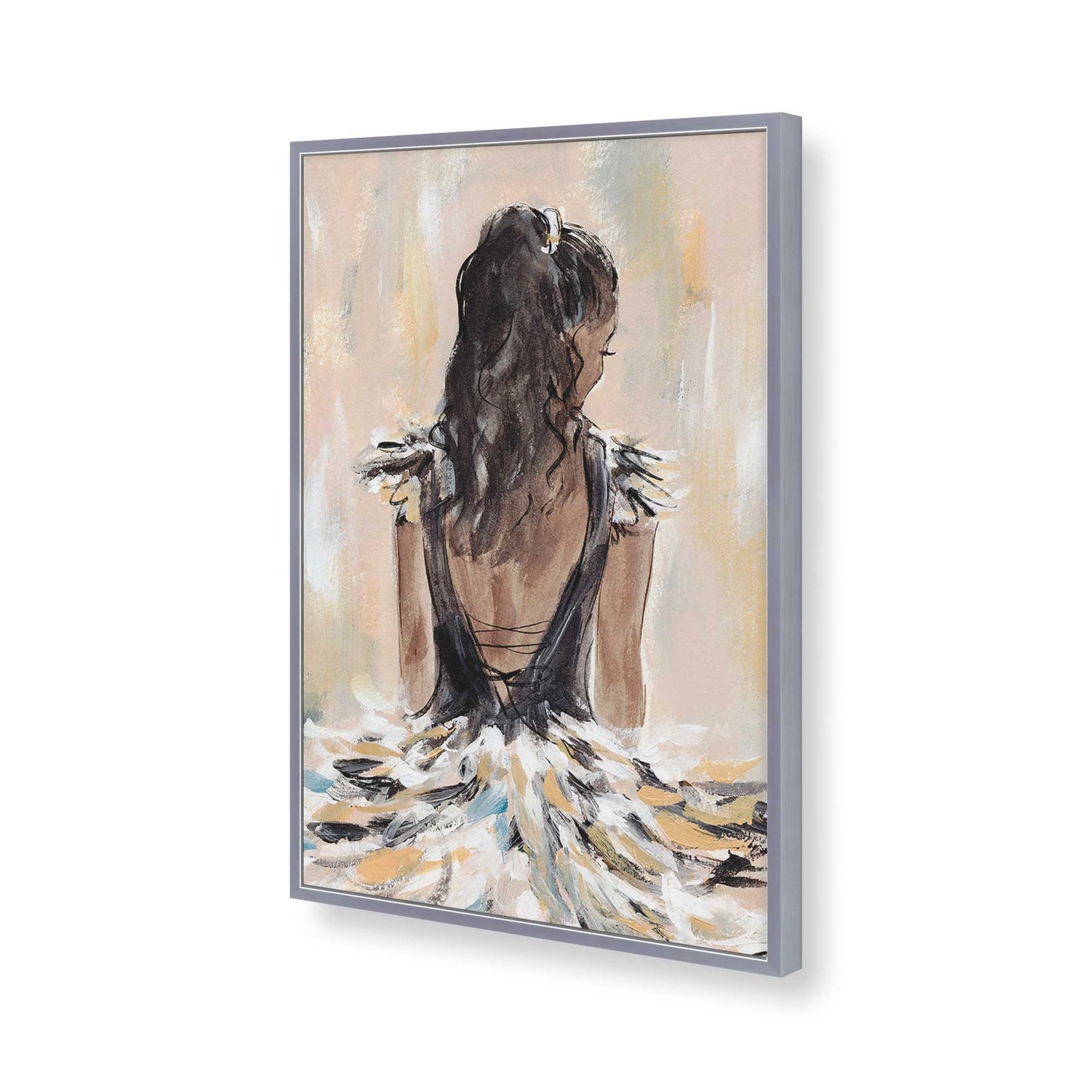 [Color:Polished Chrome], Picture of art in a Polished Chrome frame of the corner