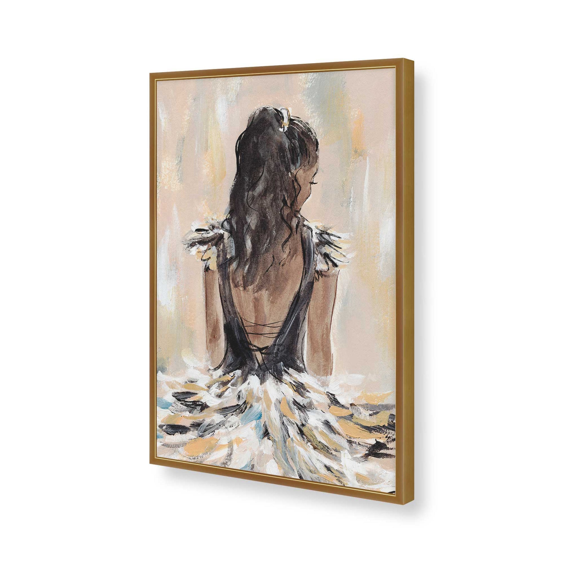 [Color:Polished Gold], Picture of art in a Polished Gold frame of the corner