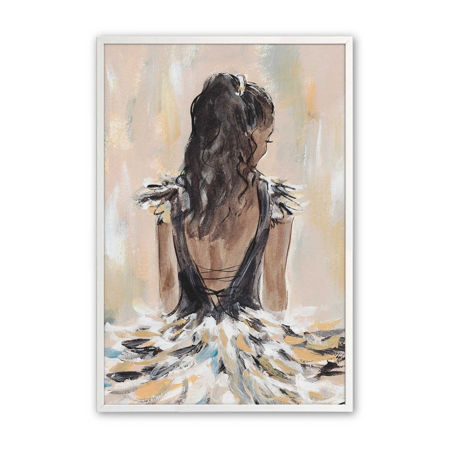 [Color:Opaque White], Picture of art in a Opaque White frame