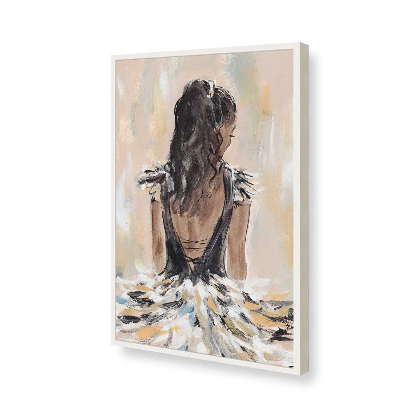 [Color:Opaque White], Picture of art in a Opaque White frame of the corner