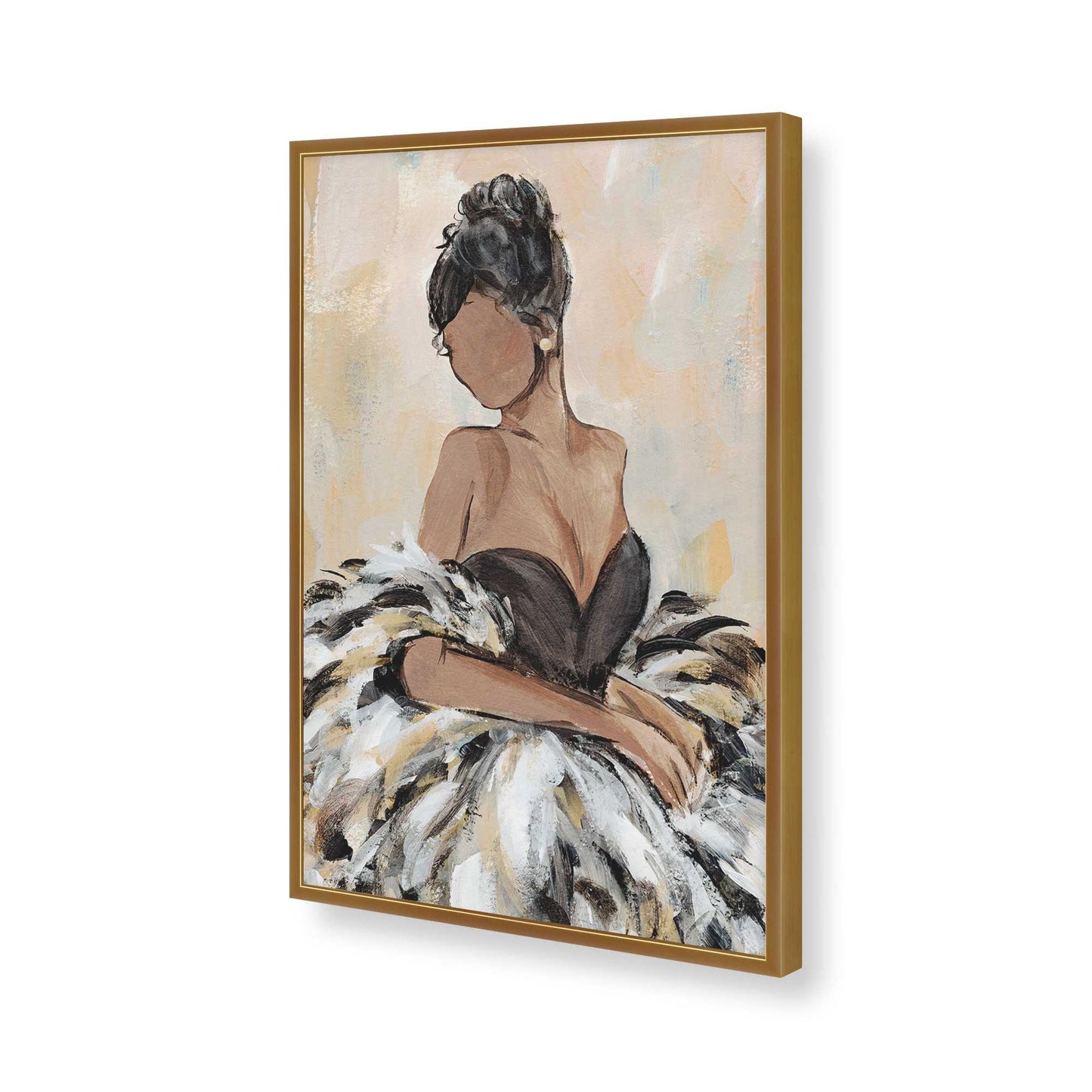 [Color:Polished Gold], Picture of art in a Polished Gold frame of the corner