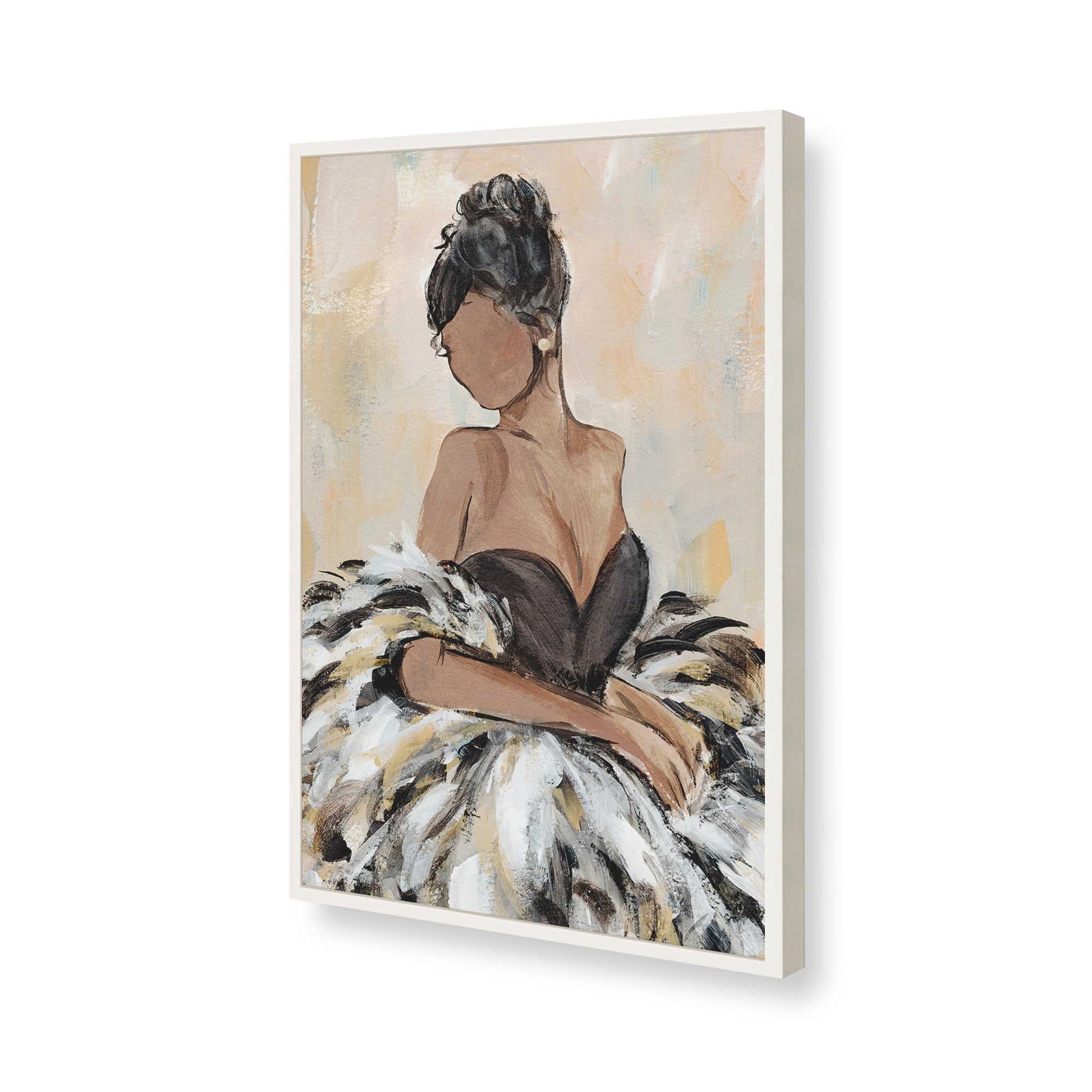[Color:Opaque White], Picture of art in a Opaque White frame of the corner