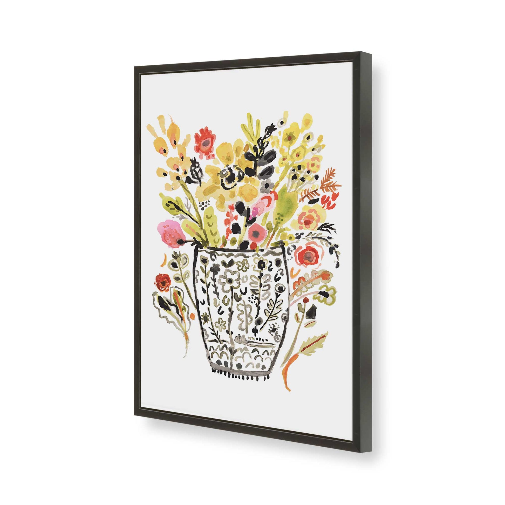 [Color:Satin Black], Picture of art in a Satin Black frame of the corner