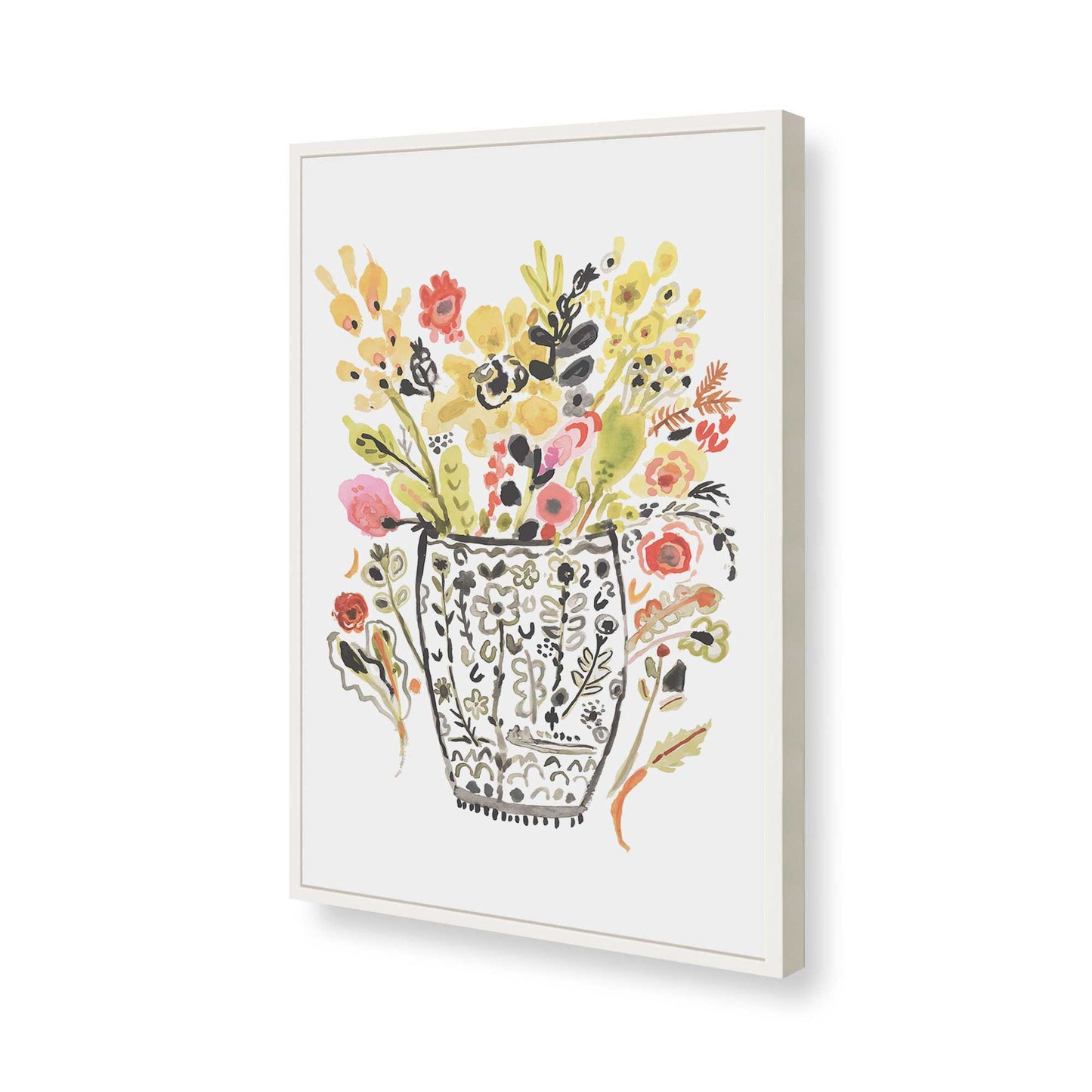 [Color:Opaque White], Picture of art in a Opaque White frame of the corner