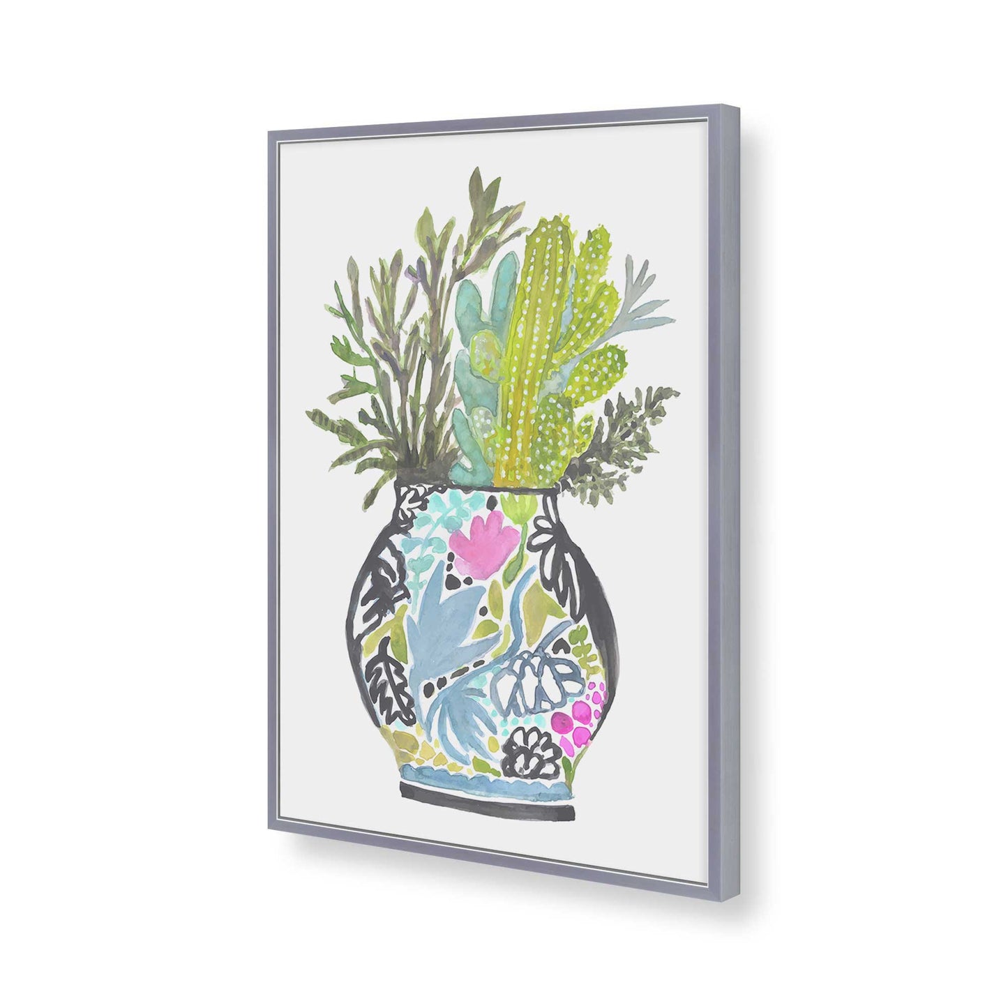 [Color:Polished Chrome], Picture of art in a Polished Chrome frame of the corner