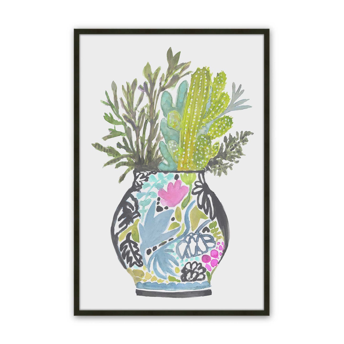 [Color:Satin Black], Picture of art in a Satin Black frame
