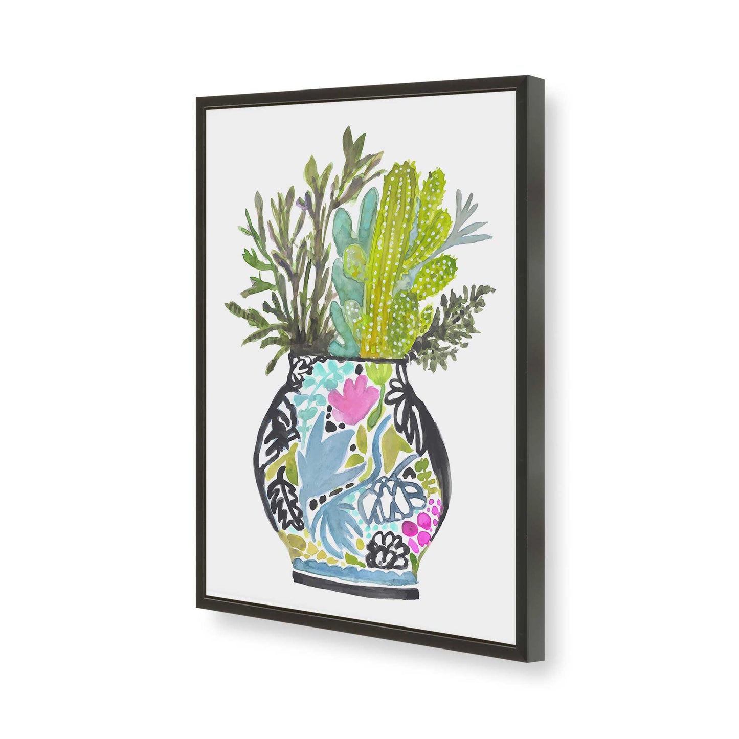 [Color:Satin Black], Picture of art in a Satin Black frame of the corner