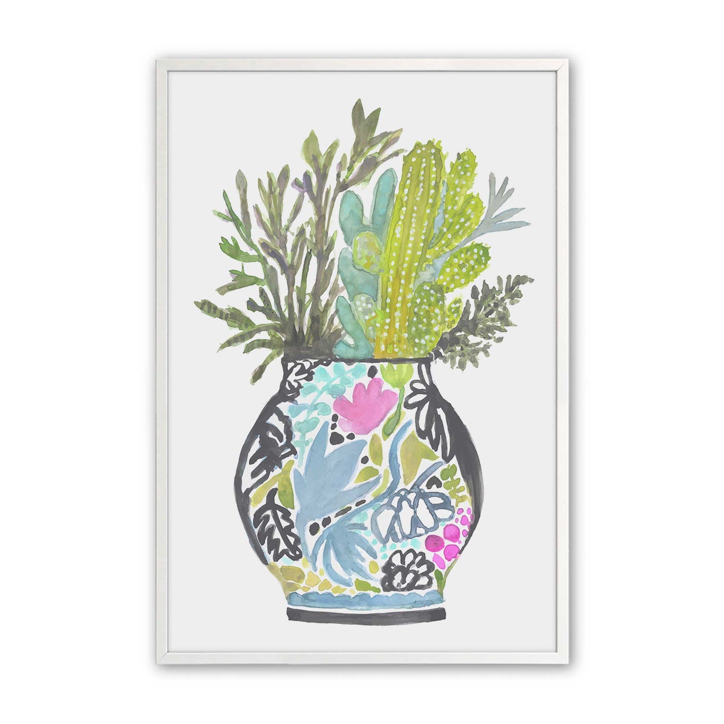 [Color:Opaque White], Picture of art in a Opaque White frame