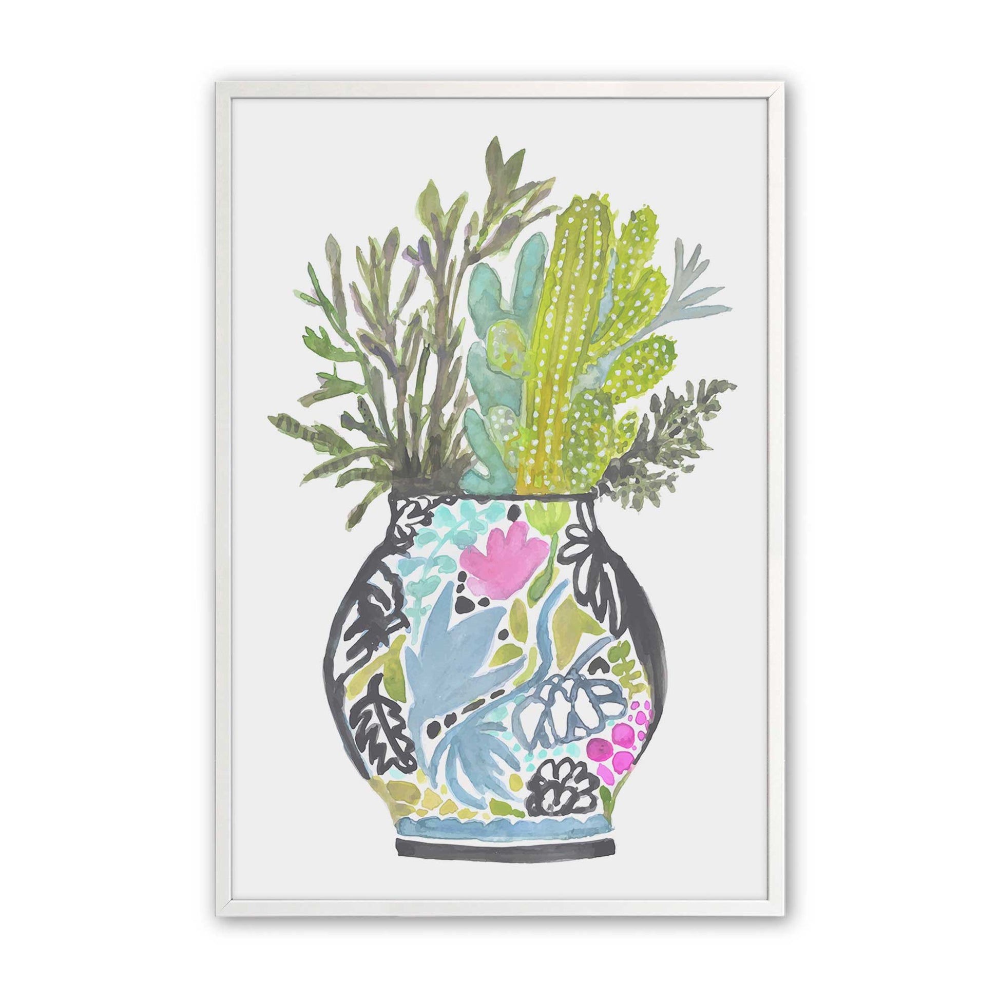 [Color:Opaque White], Picture of art in a Opaque White frame