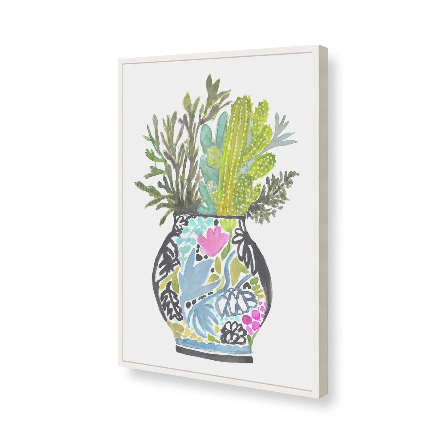 [Color:Opaque White], Picture of art in a Opaque White frame of the corner