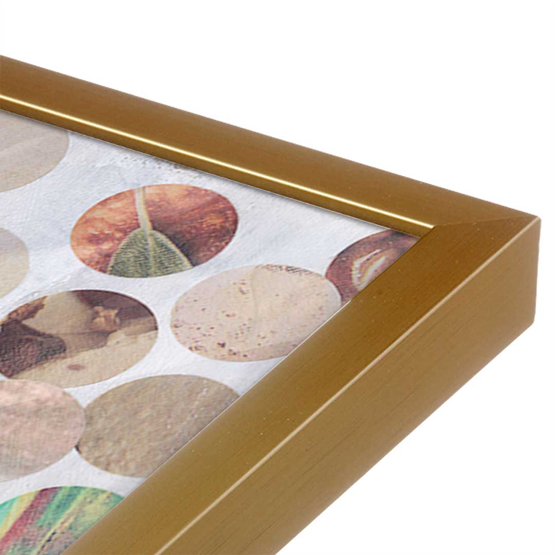 [Color:Polished Gold], Picture of art in a Polished Gold frame at an angle