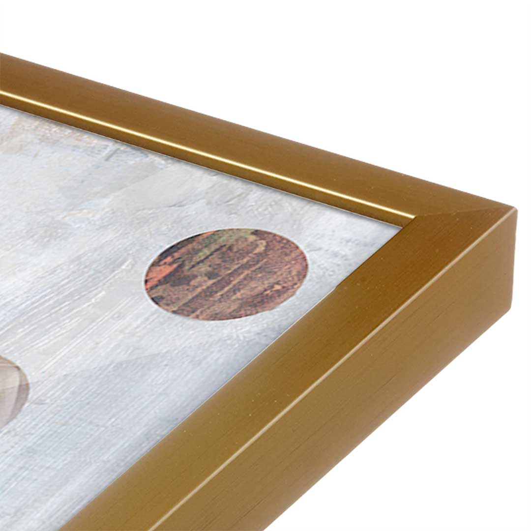 [Color:Polished Gold], Picture of art in a Polished Gold frame at an angle