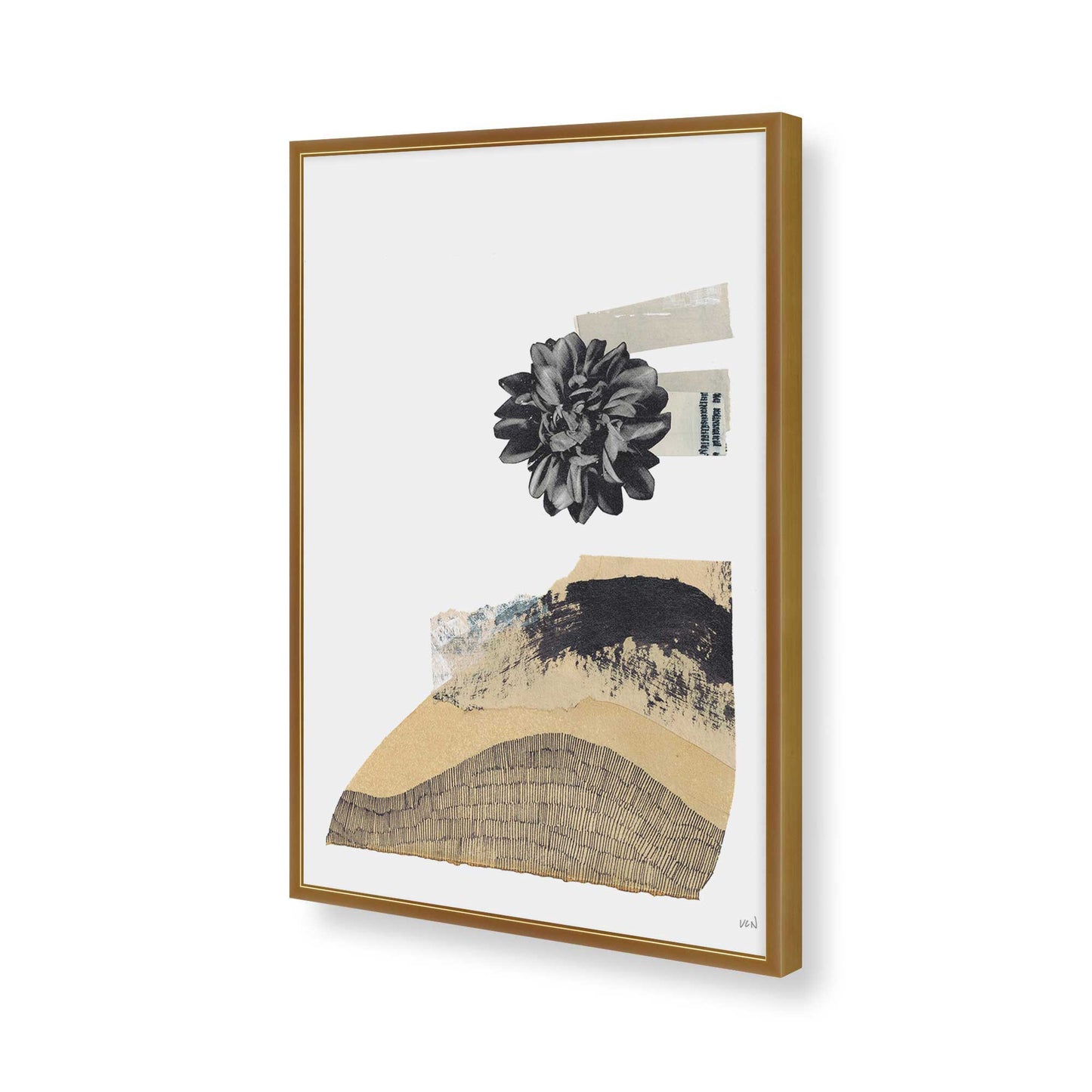 [Color:Polished Gold], Picture of art in a Polished Gold frame of the corner