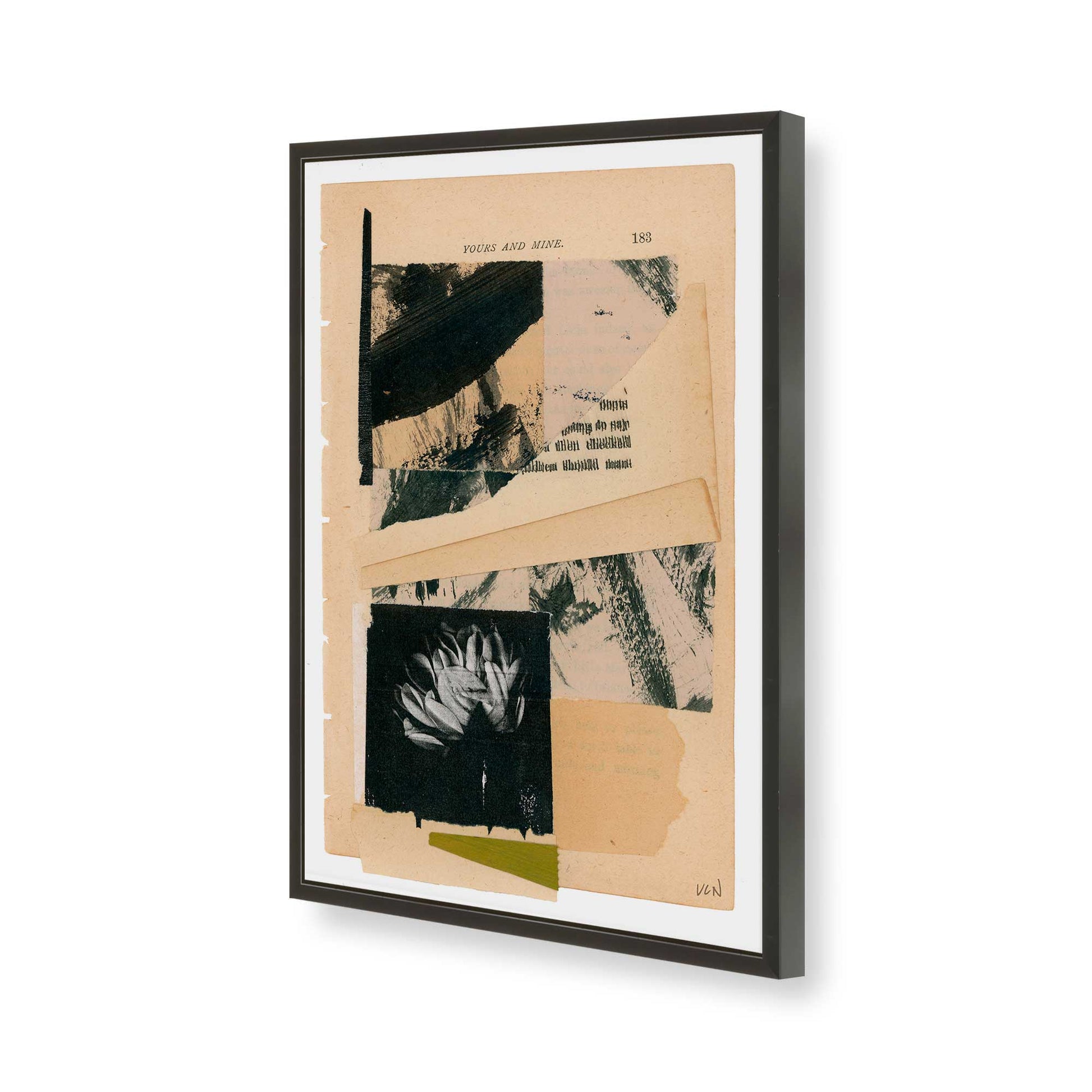 [Color:Satin Black], Picture of art in a Satin Black frame of the corner