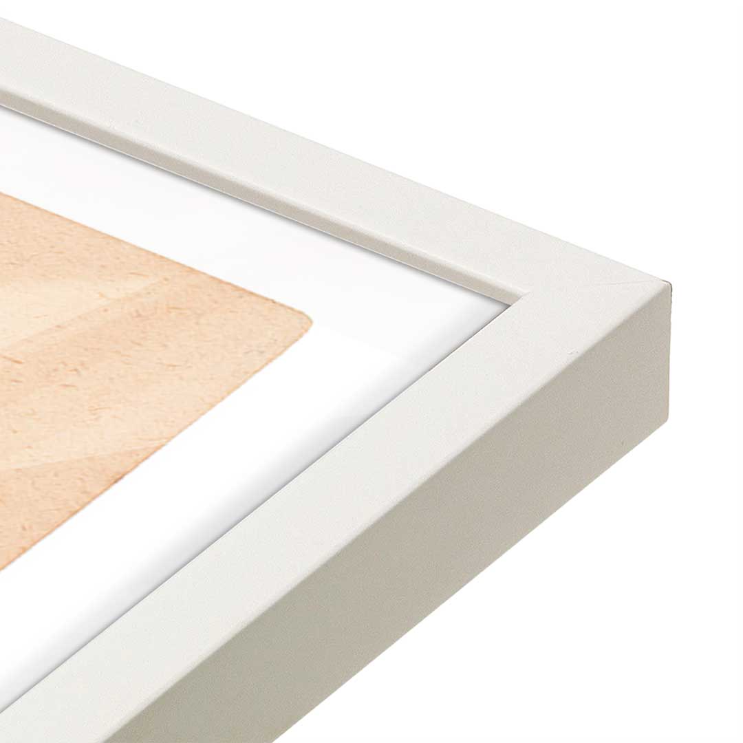 [Color:Opaque White], Picture of art in a Opaque White frame at an angle