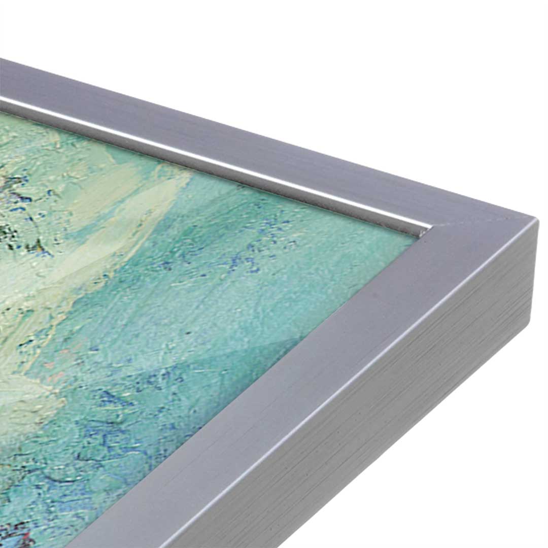 [Color:Polished Chrome], Picture of art in a Polished Chrome frame at an angle