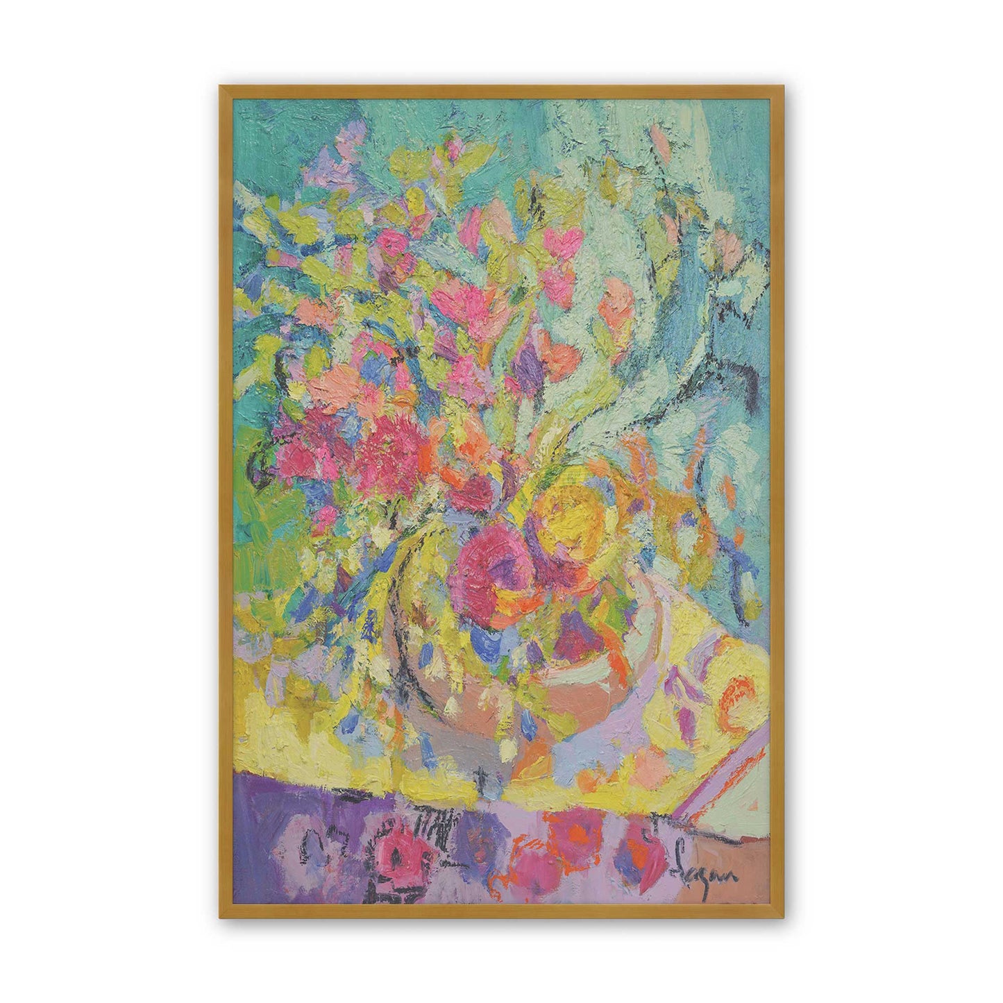 [Color:Polished Gold], Picture of art in a Polished Gold frame