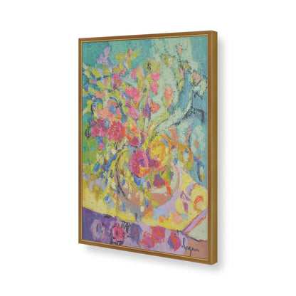 [Color:Polished Gold], Picture of art in a Polished Gold frame of the corner