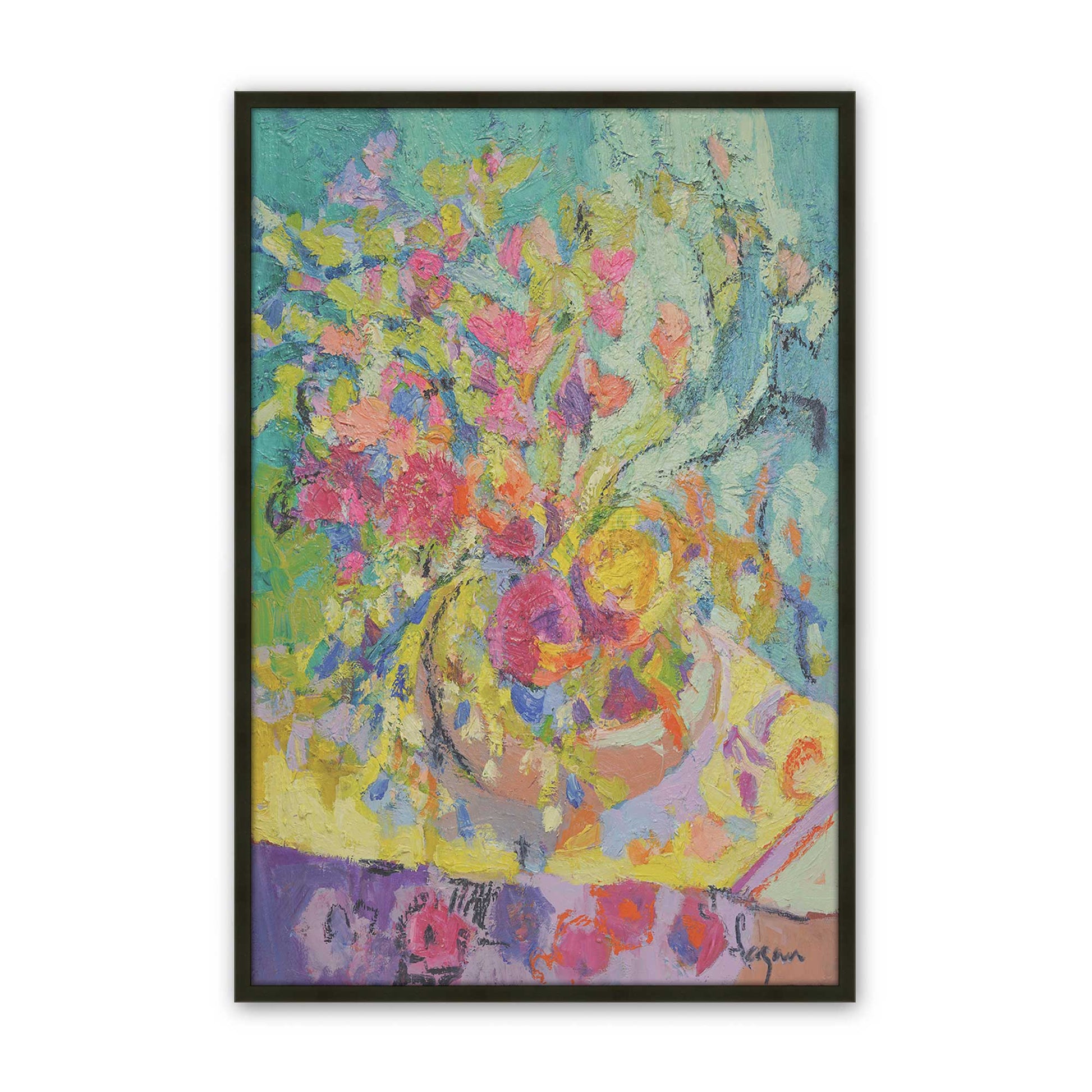 [Color:Satin Black], Picture of art in a Satin Black frame