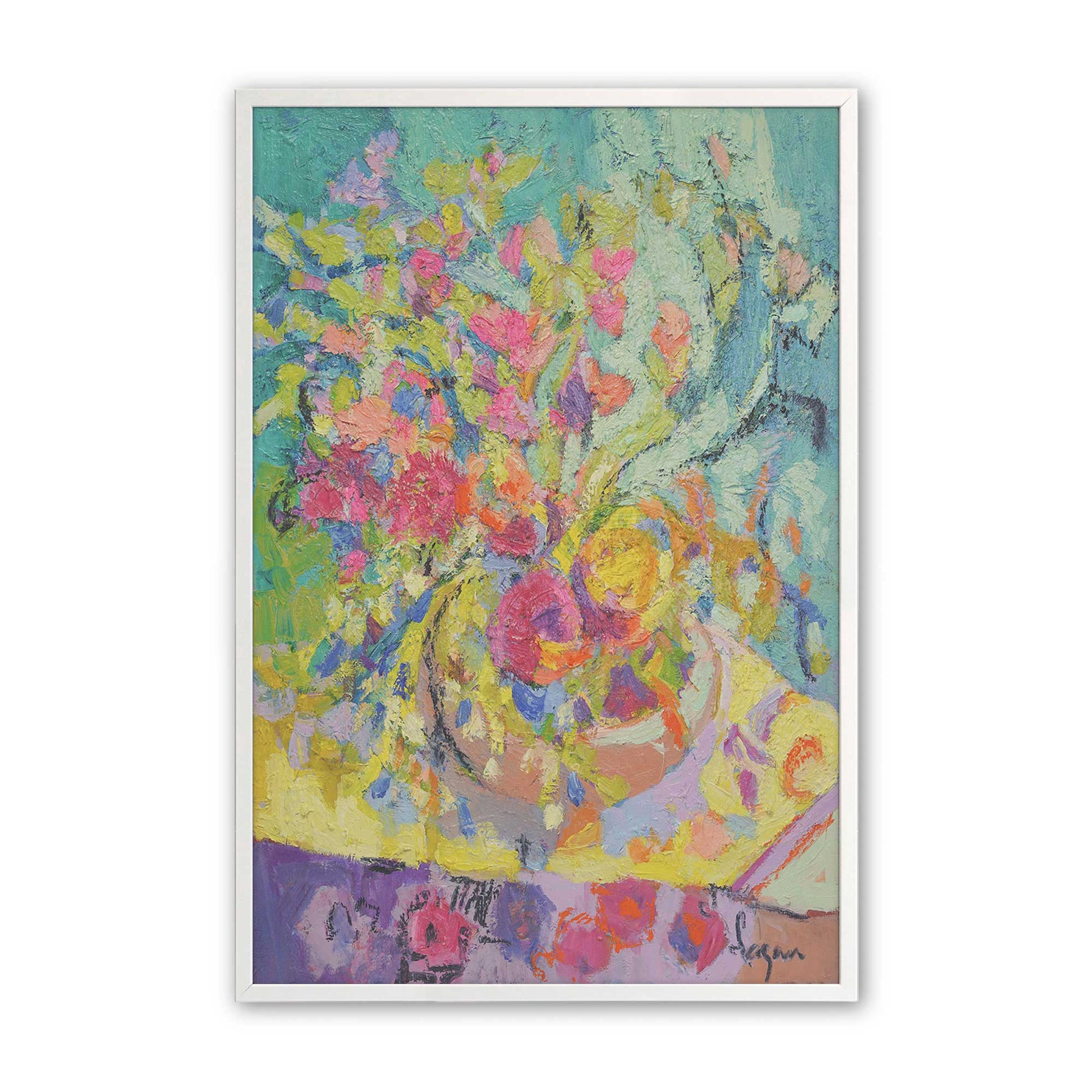 [Color:Opaque White], Picture of art in a Opaque White frame